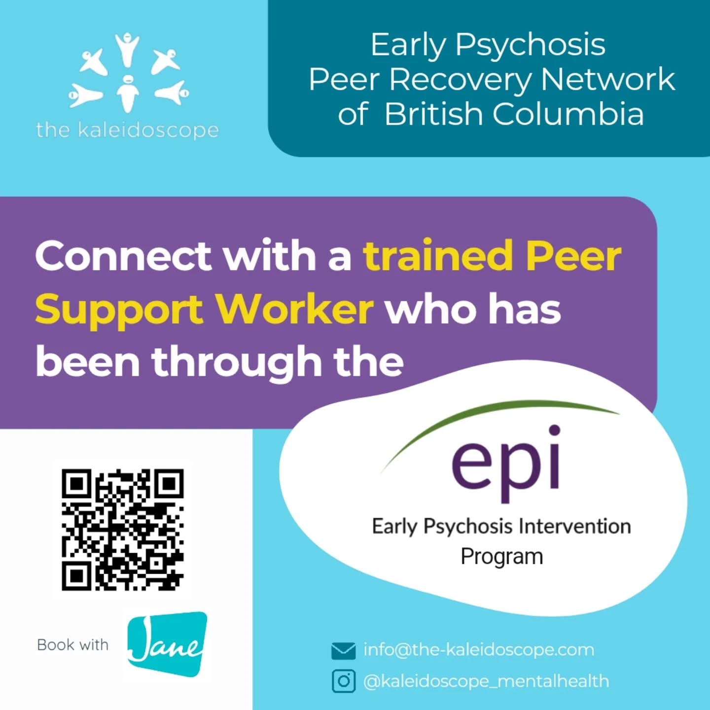 Did you know that Kaleidoscope offers free one-to-one peer support for folks diagnosed with psychosis? Book your session now!