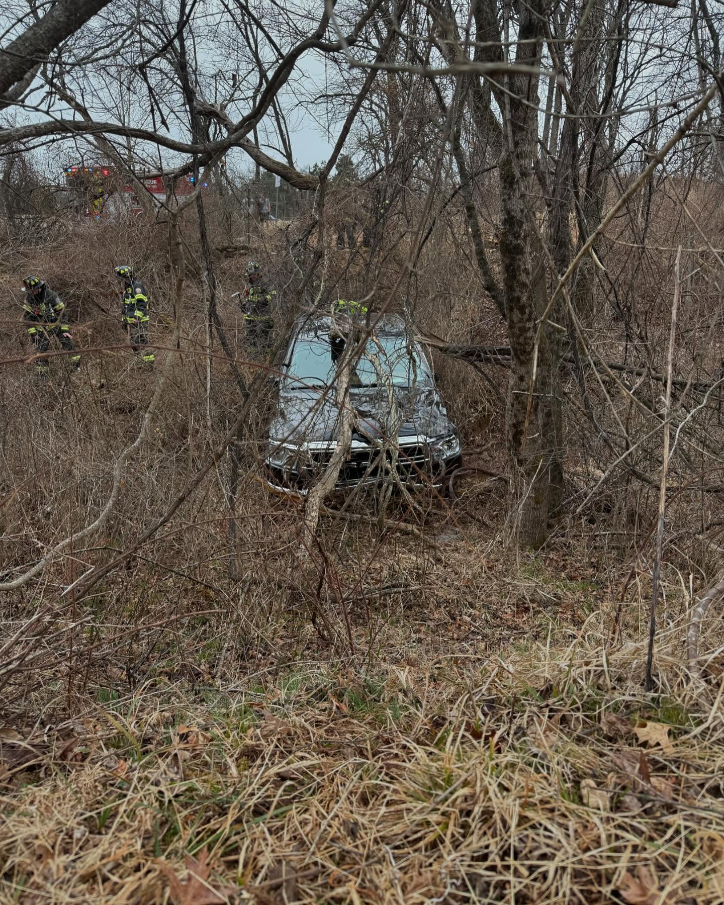 This morning at 10:23am North Branch Volunteer Fire Company was dispatched to assist Branchburg PD with a motor vehicle 30 feet off the roadway into a ditch. Members arrived and assisted EMS personnel from the Branchburg Rescue Squad and ALS with removing the patient from the vehicle. With the help of Somerset County’s Hazmat Team, firefighters were able to mitigate the fluid leaking from the vehicle and prevent fluids from leaking into the waterway.
