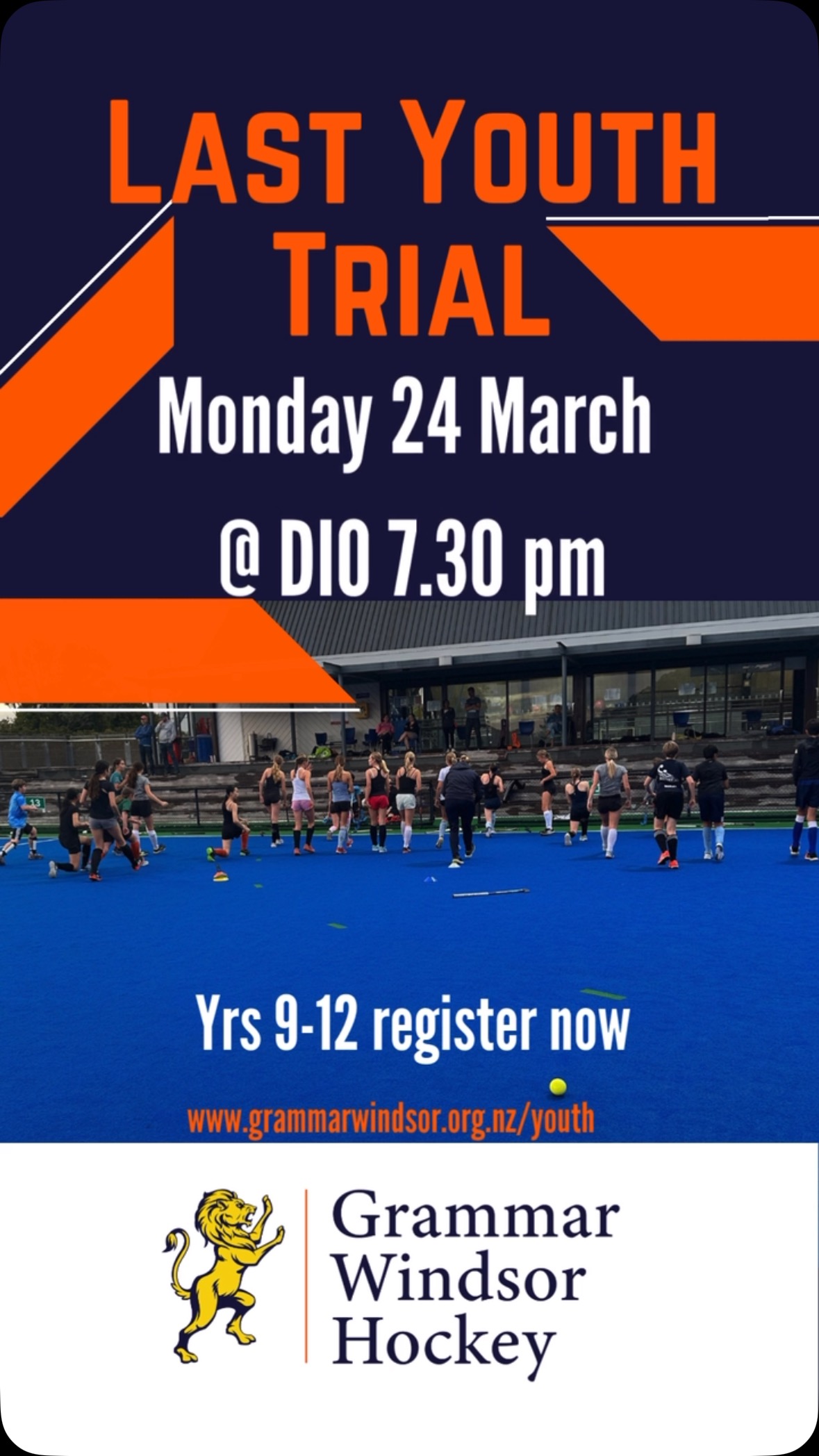 Secondary school girls and boys yrs 9-12 register for our final trial on Monday night https://www.playhq.com/hockey-new-zealand/org/grammar-windsor-hockey-club/4b2b0a65/register #hockeylife #hockeynz #aucklandhockey #grammarwindsorhockeyclub