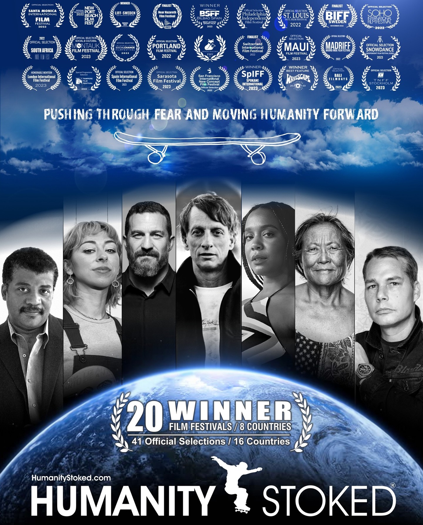 Experience & enjoy “Humanity Stoked”, one of our Jury Selected Feature Length Screenings with over 20 accolades from Film Festivals across the country! This special screening will be immediately followed by an in-depth Panel Discussion with the Filmmaker, Michael Ien Cohen and cast members!
When: Sunday, April 6th, 1:30 pm.
Where: Cinema Arts Centre (423 Park Avenue, Huntington NY)
Filmmaker: Michael Ien Cohen
.
Buy Tickets NOW Online!!
www.madeinhuntington.com
or www.cinemaartscentre.org
.
Synopsis: Featuring world-famous skateboarders, scientists, artists, musicians, activists and educators, all of whom are skateboarders. The iconic cast, respected as leaders in their fields, reveal their unique experiences and insights on being human.
.
Don't miss out on Humanity Stoked!
.
#madeinhuntington #huntingtonli #filmfestival #madeinhuntingtonfilm&tvfestival #madeinhuntingtonny #longisland #humanitystoked #festival