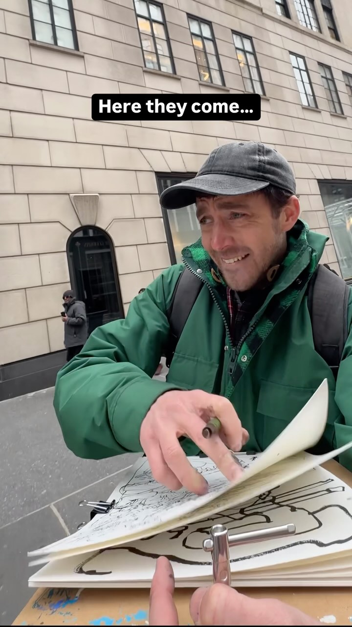 Drawings from this morning ☘️ #drawing #sketchart #reportageillustration #illustration #nyc