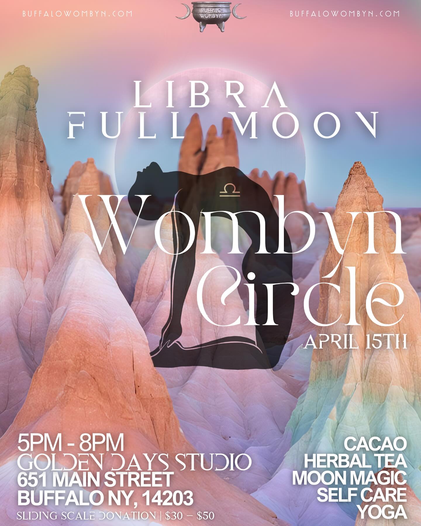 WOMBYN OF BUFFALO!! We are creating a safe & sacred ceremonial container for you to be seen, heard, and loved exactly as you are.
Invitation to co-create with us if you resonate with the call ❤️
Join us @studiogoldendays for an evening of:
-Astrology
-Ceremonial Cacao
-Somatic Expression
-Sharing
-Reiki
-Yoga
-Magic
Nourishing to mind, body, heart, and spirit
Non judgmental & confidential space held by trained facilitators 💗
rsvp with a message or buy your ticket directly from our website!
ticket sales go towards supporting the space and future spaces held
