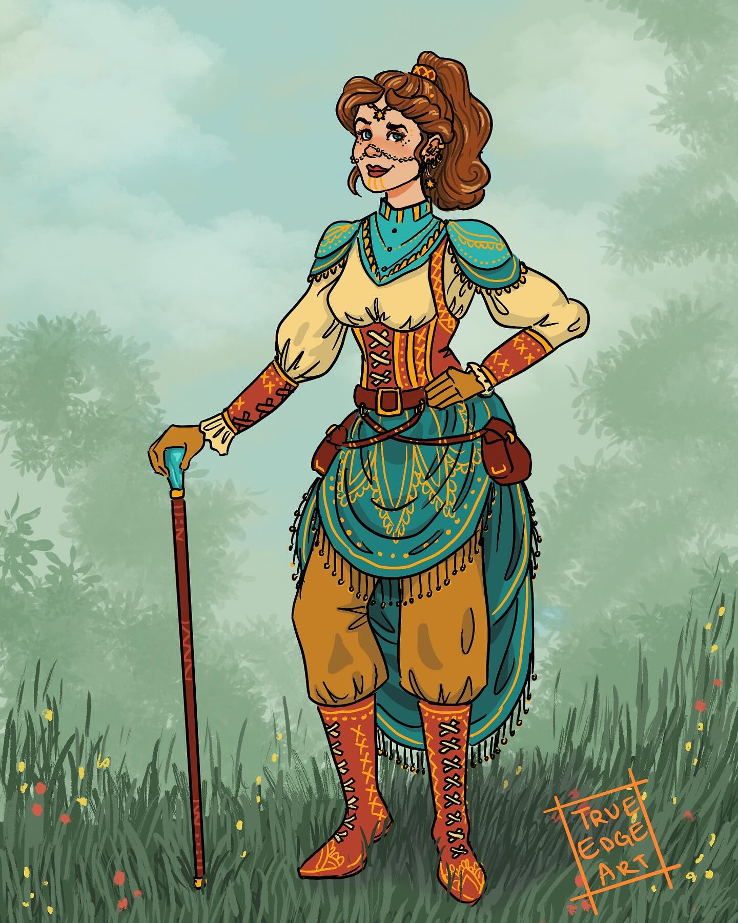 A fun character design I was playing with the other day. What dnd class do you think she is?
🧡💛🧡
#dungeonsanddragonscharacter #dnd #dungeonsanddragonsart