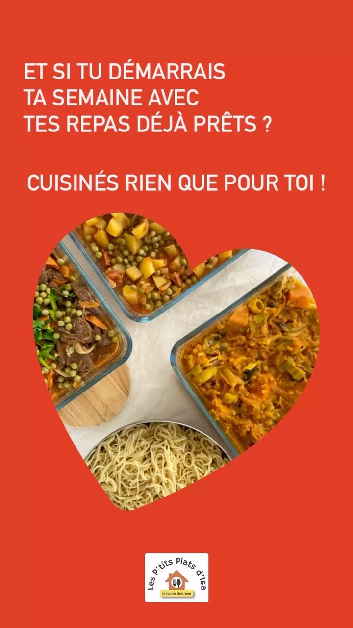 Parce que toutes les semaines, c’est la même question : qu’est-ce que je vais encore faire à manger aujourd’hui, demain…?
Que c’est une charge mentale pour beaucoup d’entre nous…
Sais-tu qu’il existe une solution simple, économique, et personnalisée pour te simplifier la vie ?
Mon service de batchcooking à domicile !🏡
je te propose des menus personnalisés, je te donne la liste des courses que tu fais dans le magasin de ton choix, et je viens cuisiner en deux heures les plats que tu auras choisis.
Je conditionne, et tu n’as plus qu’à réchauffer !
Des repas variés, équilibrés, et des semaines allégées 😊
👉 https://www.lesptitsplatsdisa.fr/
#batchcooking #gagnerdutempsencuisine #healthyfood #servicealapersonne #vannes #aurayvannes