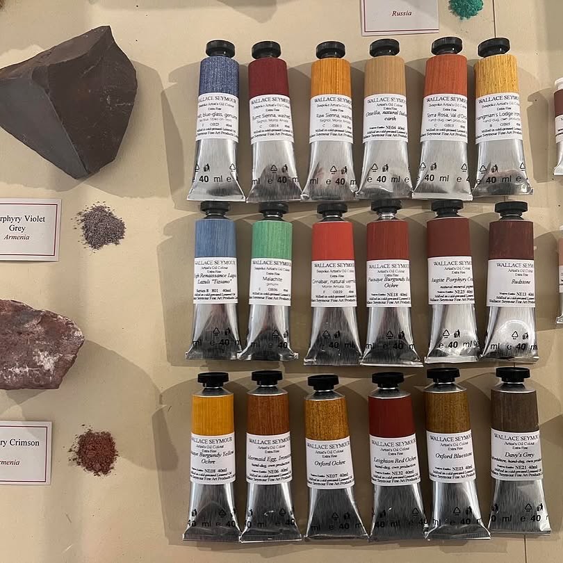 Colours for artists by @wallace_seymour on world pigment day. We cannot wait to welcome Pip & Rebecca to Swan Hill Studios in April for an introduction to Oil Paints with @writehereltd