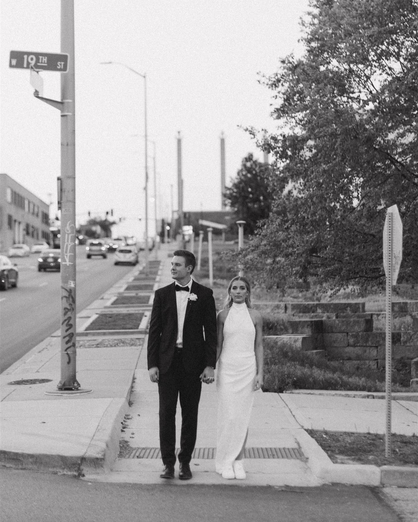 A few black and white frames from Hannah + Chase’s wedding day