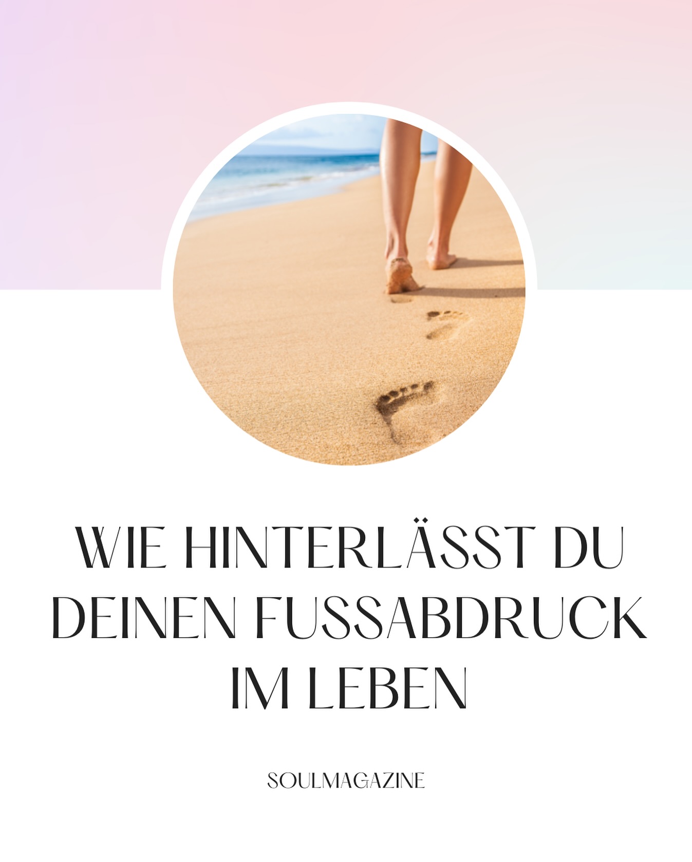 ✨ Die Magie, die DU in die Welt bringst! ✨
In einer Welt, die sich ständig verändert, gibt es etwas, das bleibt: Die Spuren, die du hinterlässt. Doch wie genau kannst du einen bleibenden Eindruck hinterlassen?
Es beginnt mit den kleinen Zeichen, die du setzt – ein Lächeln, eine liebevolle Geste, ein Moment der echten Verbindung. Magie ist nicht nur in Märchen zu finden – sie steckt in deinem Alltag!
Jeder noch so kleine Schritt kann Großes bewirken:
🌱 Ein freundliches Wort kann den Tag eines Menschen verändern.
❤️ Ein bisschen Mut kann dir neue Türen öffnen.
🌍 Eine bewusste Entscheidung kann die Welt ein Stück besser machen.
✨ Was wirst DU heute tun, um die Welt zu verzaubern? ✨ 👉 Lass es uns in den Kommentaren wissen! 💫
#soulmagazin #magiedesalltags #spurenhinterlassen #glaubeandich #seidieveränderung