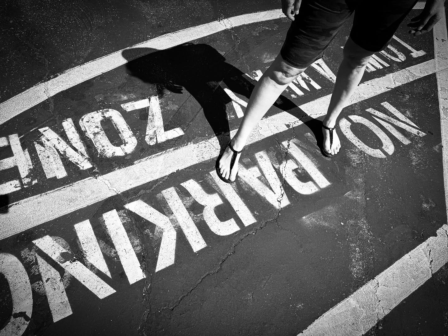 Standing. No parking. #blackandwhite
