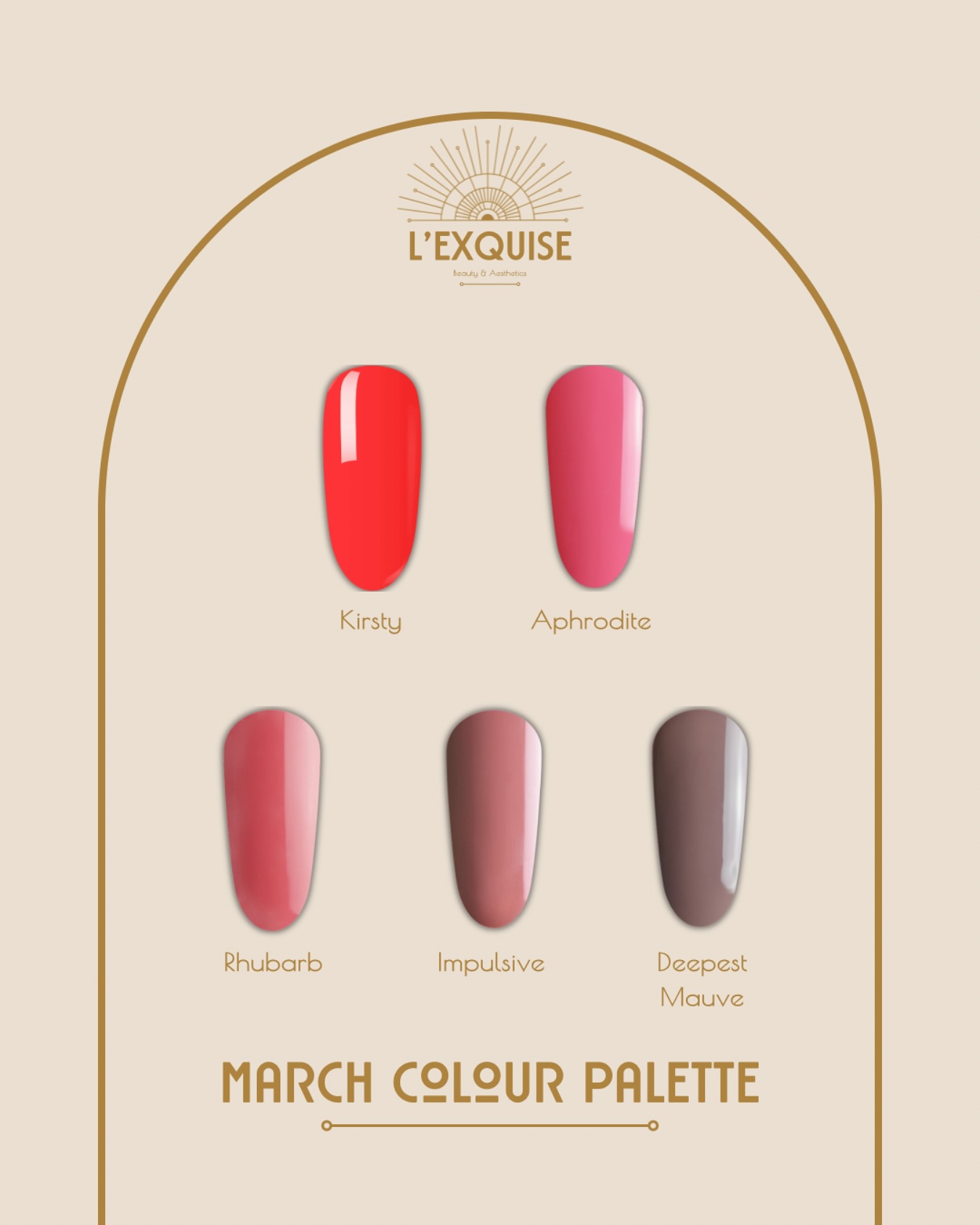Our March nail colour palette has been full of soft pinks, deep browns and vibrant reds. Which of these would you pick?
#lexquisechorlton #beautysalon #manchesternails #manchesterbusiness #nailsofinstagram #tgb #thegelbottle #thegelbottleinc #biab #welovegelcolondon #hemafreebiab #hemafreemanicure #gelnails
@gelcolondon
@the_gelbottle_inc