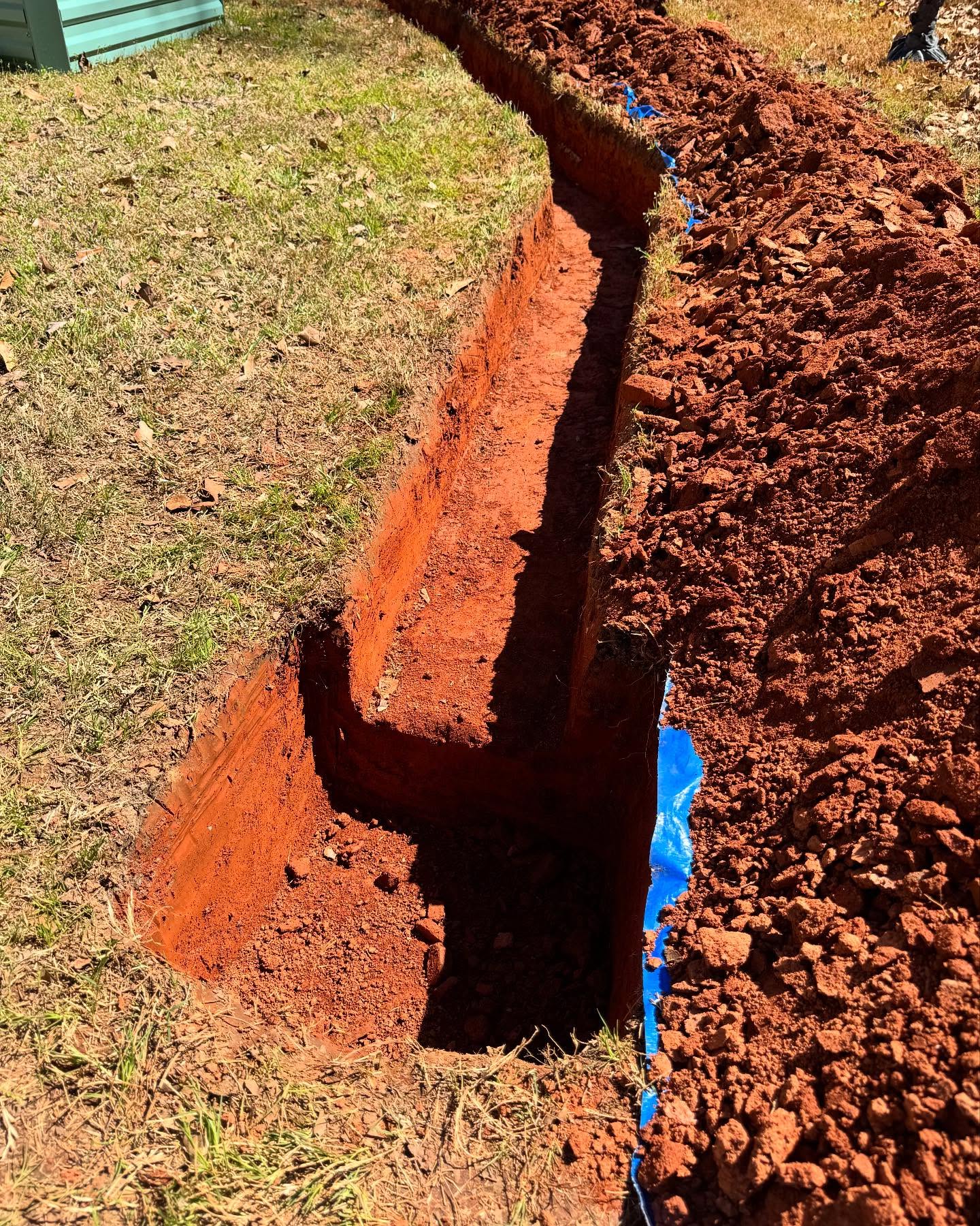 When you dig trenches for a living but you’re also a clean freak and slightly OCD. @atldrainpros #drainageatlanta