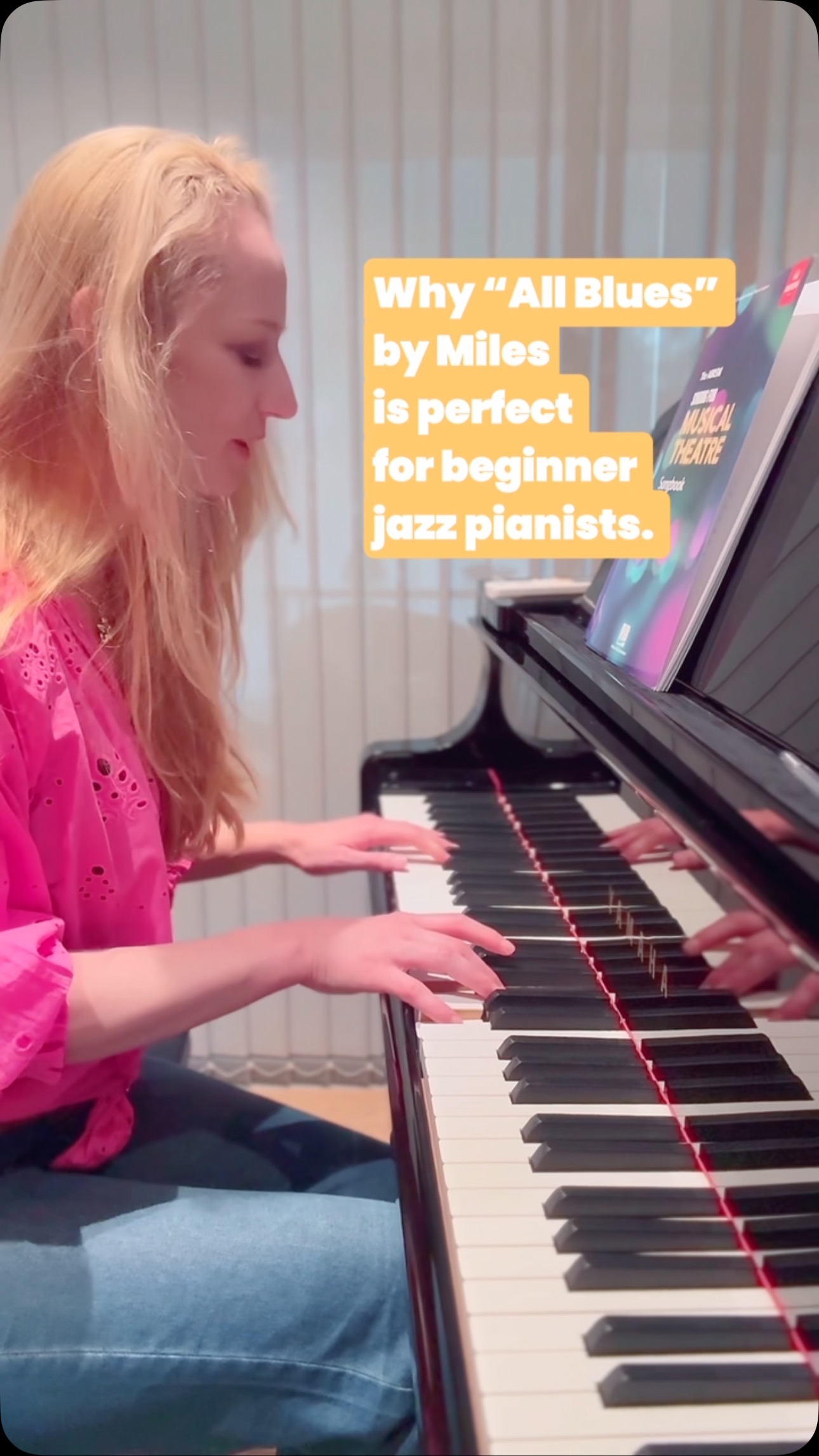 Choosing the right jazz standards for students is an art in itself!
Some tunes I pick are to help with voicings and harmony, others are for improving solo lines and ideas.
All Blues by Miles Davis is a great piece to get started on to develop groove, easy for learning how to solo over a left hand bass line and internalize the blues form.