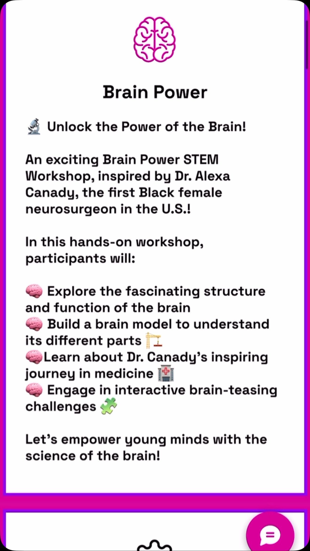 🚀 Exciting News! Our STEM Workshops Are Open for Booking! 🎉🔬
Looking for a fun, hands-on way to engage students in Science, Technology, Engineering, and Math (STEM)? Our interactive workshops bring real-world STEM learning to life through experiments, engineering challenges, and innovation!
✨ Available Workshops:
🏗️ Crafty Catapult - Ready, aim, LAUNCH (Force, motion & design challenges!)
🧠 Brain Power – Neuroscience & Brain building!
🌡️ Blazin’ Barometer – Weather & Atmospheric Science!
⚡ Bzzzz – Circuit Making and Buzzzing
🌟 Glow and Flow – Chemistry & glowing reactions!
🎨 Wiggle and Scribble – Where Art meets Engineering!
✨ Reach for The Stars – Space & STEM inspiration! Inspired by Dr. Mae Jamison
🚀 It’s Rocket Science – Engineering & Space exploration! (Inspired by Katherine Johnson)
👀 Eye See You – Explore Vision Science - Inspired by Dr. Patricia Bath
🔌 Unplugged – Computer Dissection
🧪 Cosmetic Chemist – The science of beauty products! (Coming Spring 2026)
🪂 Parachute Party – Physics & Aerodynamics! (Coming Fall 2025) Inspired by Airborne Soldiers in the U.S. Army
📅 Now booking for schools, organizations & community groups!
📍 In-person & virtual options available
💡 Customizable experiences for all age groups
📩 Visit our website to book your workshop today!
Let’s inspire the next generation of STEM leaders! 🌟
#shelovesstem #shelovesscience #shelovessengineering #shemightlovemathtoo
#stemworkshops #stemlover #handsonlearning #innovation #reallifeSTEM #SLSWorkshops #SLSStemulousKIT