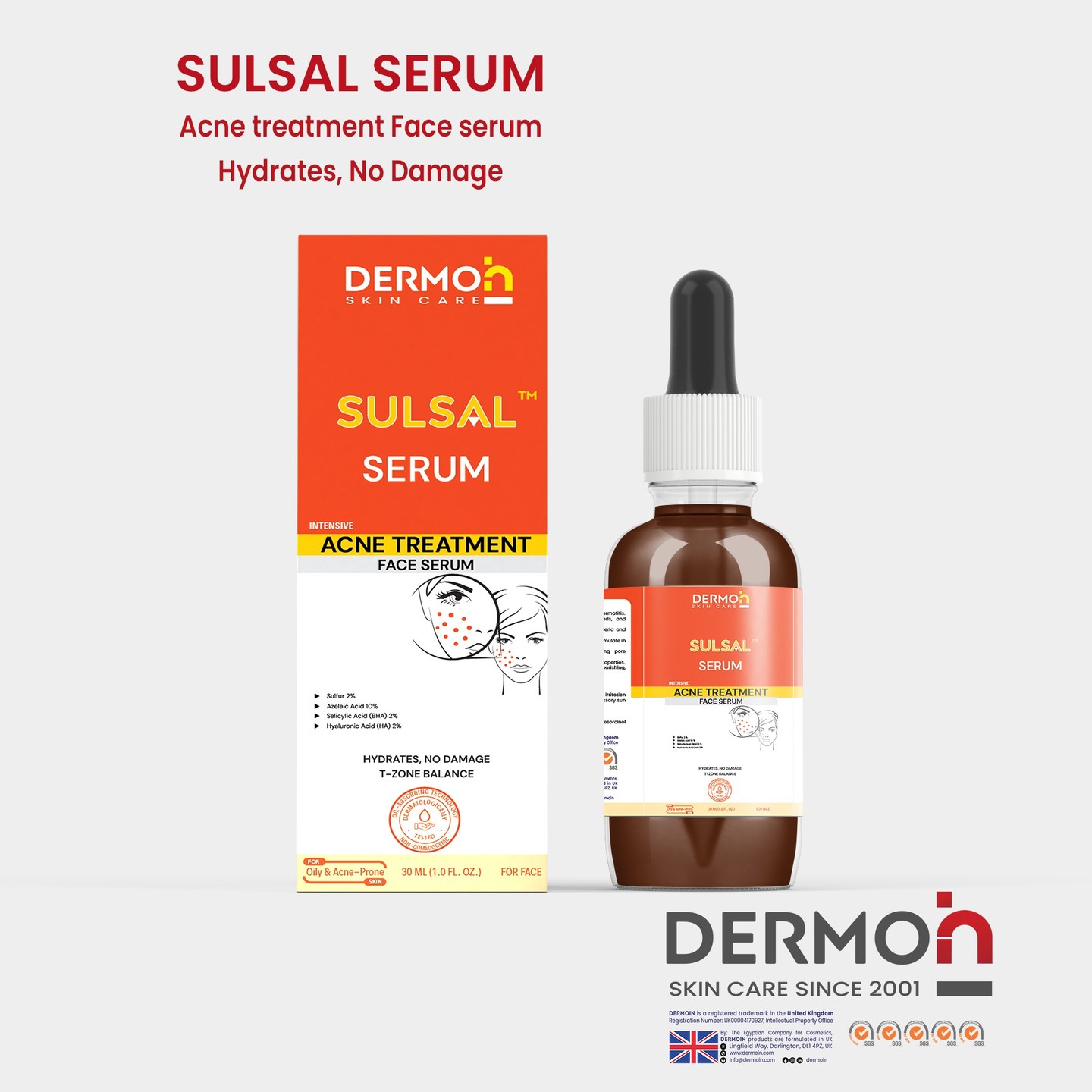 SULSAL ACNE TREATMENT SERUM:
SULSAL Serum is a powerful, fast-absorbing acne treatment designed to clear breakouts and prevent new blemishes. It unclogs pores and reduces acne-causing bacteria, helping to improve skin texture and clarity. This lightweight formula gently exfoliates dead skin cells, promoting smoother, healthier skin without irritation. Enriched with hydrating ingredients, it keeps the skin moisturized and balanced, making it an effective solution for acne-prone skin that also supports overall skin health.
————
#DERMOiN #SULSAL #SULSAL_CLEANSING_GEL #sulsal_soap #SULSAL_SERUM #NROMSI #NORMSI_CLEANSING_GEL #DRYSEN_CLEANSING_GEL #HYDRA20 #HYDRA20_CREAM #HYDRA20_SYNDET_BAR #HYDRA20_SOAP #SULSAL_SHAMPOO #SULSAL_SYNDET_BAR #DEMYCO #DEMYCO_SHAMPOO #DEMYCO_SYNDET_BAR #DEMYCO_SOAP #acne #Moisturizing #SensitiveSkin #oilyskin #normalskin #acnetreatment #dryskin #ClearSkinJourney
#glowingskingoals
#acnefreeskin #Dandruff #hairLoss