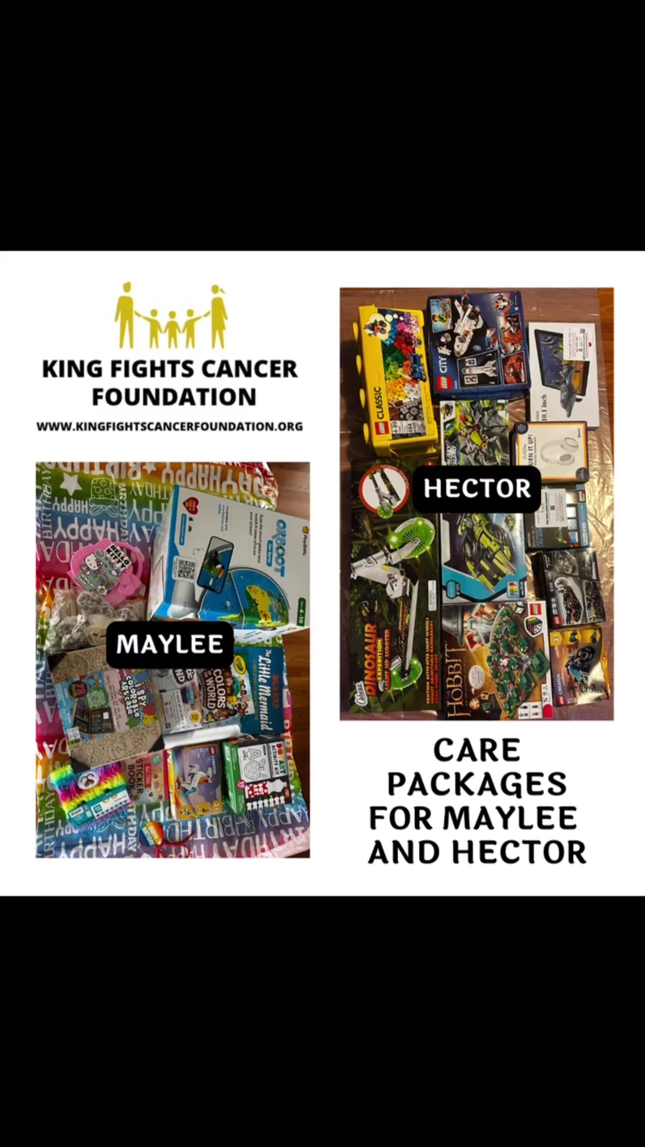Every item in these care packages are more than just toys, they’re reminders to patients that they are not alone. As a survivor, I know the stress and anxiety of long hospital stays whether for a procedure, treatment or surgery, the tough moments, and the strength it takes to keep fighting day after day, week after week, month after month, year after year.
Keep going warriors, you’ve got this! 💛🎗️✨
•
•
•
#ChildhoodCancer #StrongerTogether #NoChildFightsAlone #ChildhoodCancerAwareness #KeepGoing #NeverGiveUp #survivors #hope #spreadlove #bekind #kfcf #kingfightscancerfoundation #makeadifference