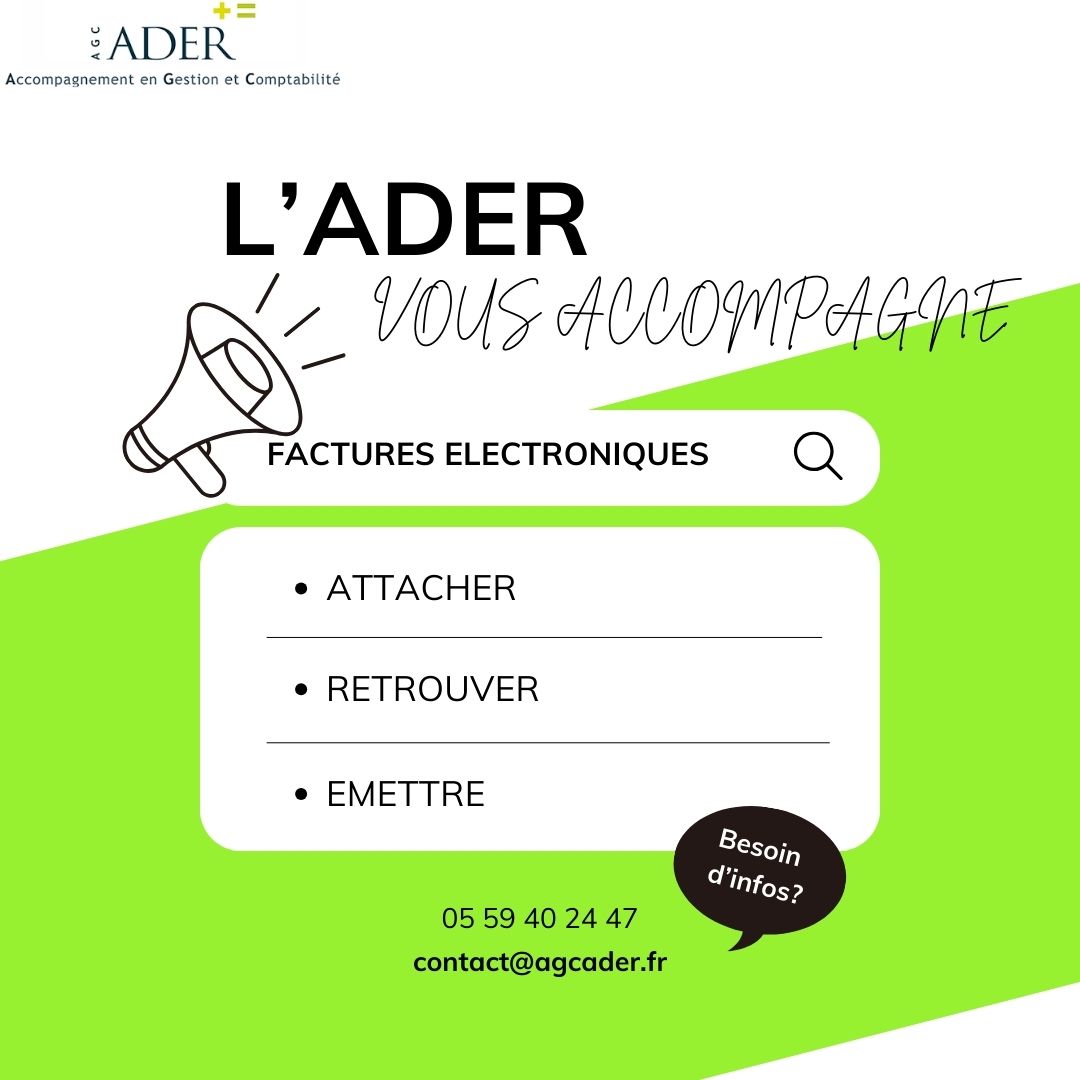 🚨 Préparez-vous à la transition vers la facturation électronique 🚨
À partir de 2026, la facturation électronique deviendra obligatoire pour toutes les entreprises assujetties à la TVA. Il est crucial de vous préparer dès aujourd'hui à cette réforme !
🔹 Évaluez l'impact : Identifiez les acteurs concernés et faites un état des lieux dans votre entreprise.
🔹 Adaptez vos processus : Mettez à jour vos méthodes de traitement des factures et choisissez une plateforme de réception électronique.
🔹 Intégrez les changements : Réorganisez vos pratiques de facturation et comptabilité pour être conformes à la nouvelle législation.
À l'ADER, nous vous accompagnons tout au long de cette transition et mettons à votre disposition une plateforme de réception des factures (PDP) efficace et adaptée. 📑💻
👉 Participez aux "MIDI de l'ADER" pour découvrir tout ce que vous devez savoir sur la réforme et vous préparer sereinement. Inscrivez-vous dès maintenant !
#FacturationElectronique #TransitionNumérique #ADER #Entrepreneurs #PME