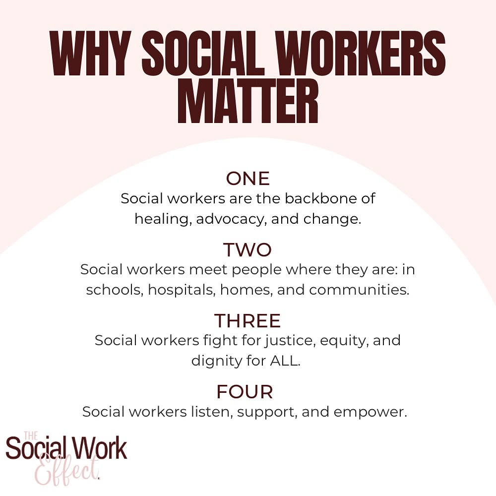 We advocate. We protect. We uplift. That’s why social workers matter!
—
#TheSocialWorkEffect #SocialWorker #SocialWork #SocialWorkLife #LMSW #LCSW #HappySocialWorkMonth