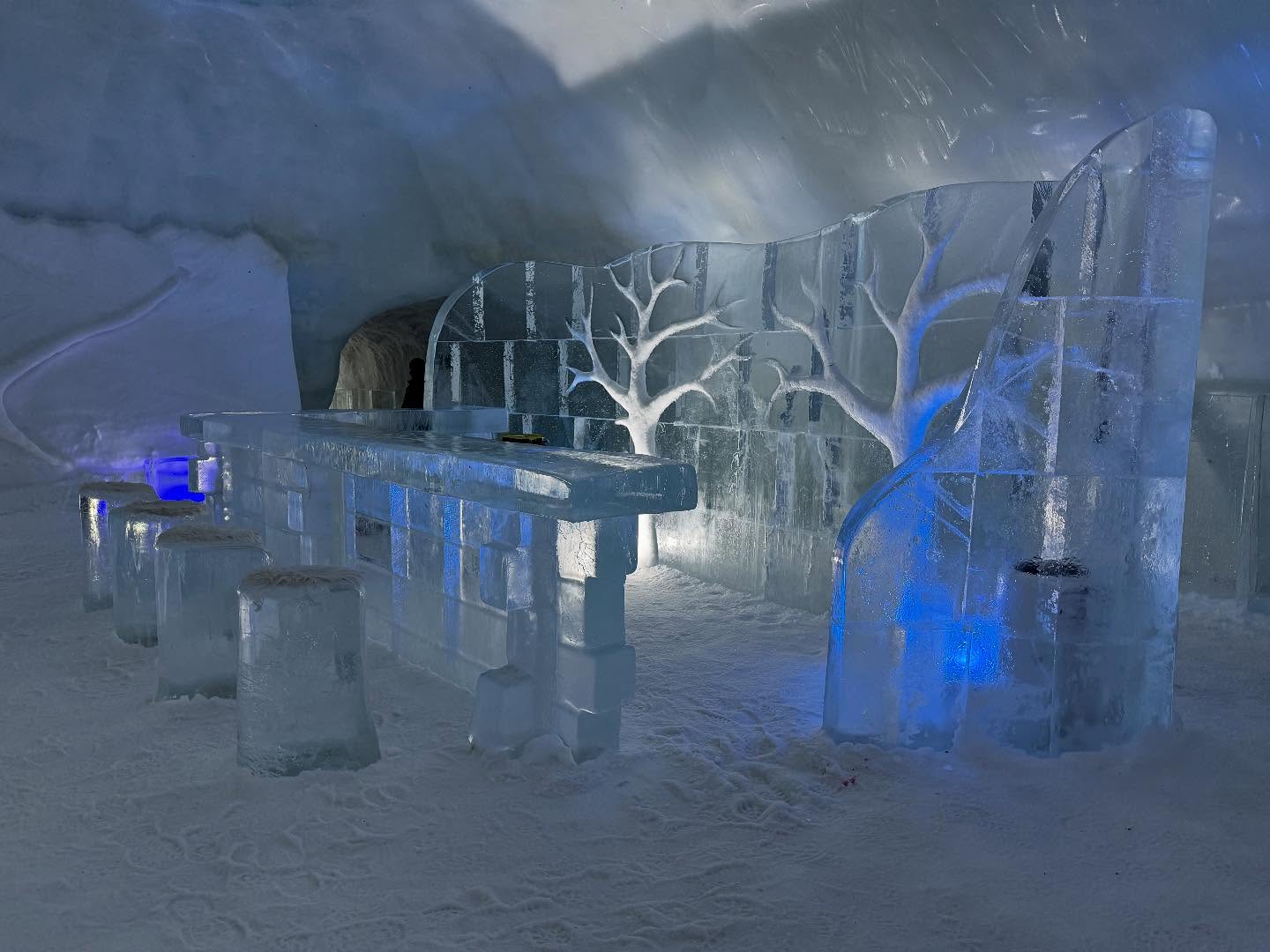 The bar in the snow hotel 🍻❄️