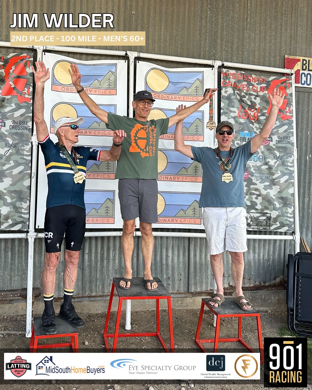 Congrats to @jdwilder14 for a hard fought @mississippigravelcup series! Jim finished 2nd at the Bentonia Burner this past weekend and 3rd overall in the 60+ category for the series. Huge shout out to Jim who was able to be at all four races this year and represent the team and the 901!
