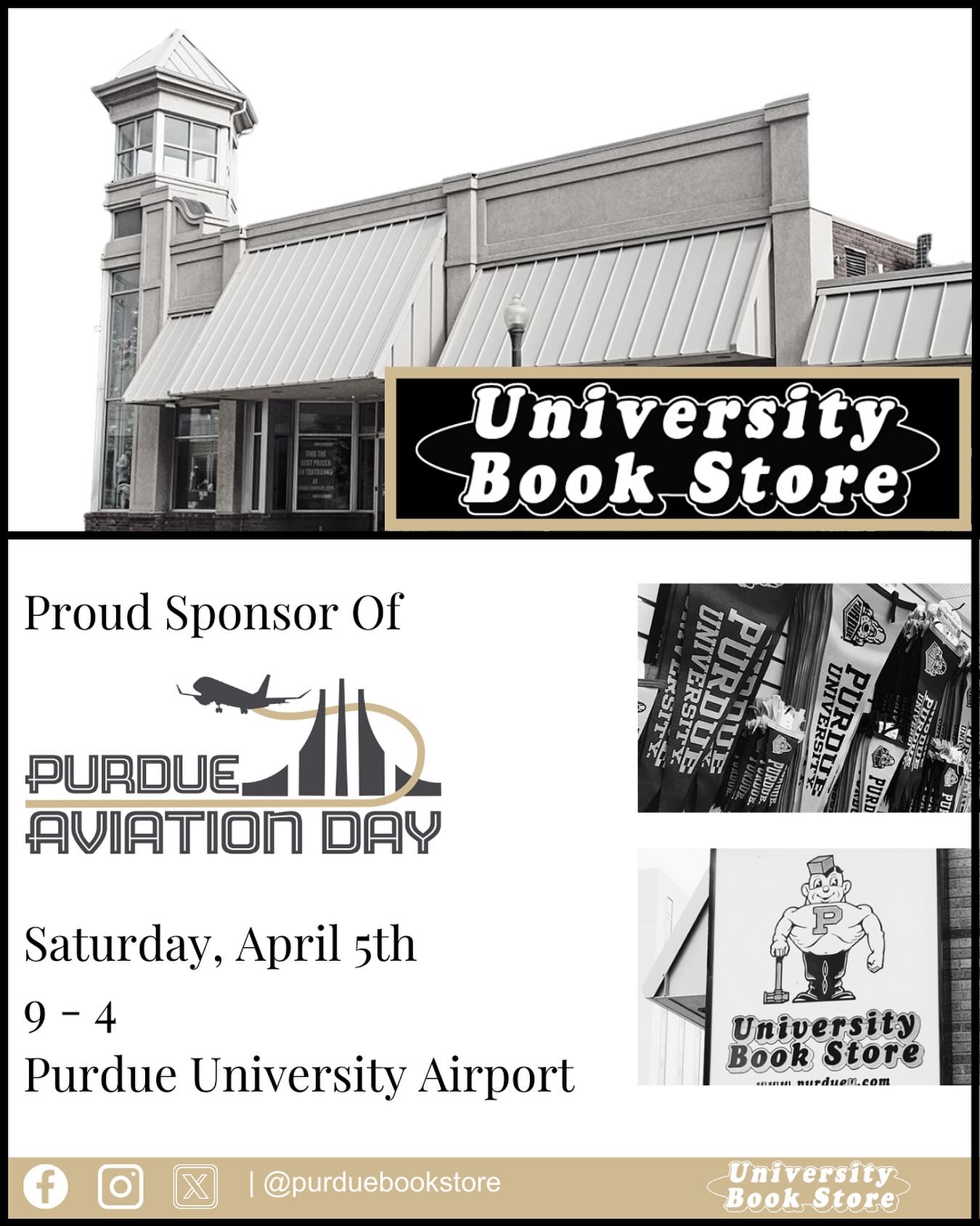 We would like to take a moment to thank our Campus Tabling and Community Partner, University Bookstore. UBS has supplied Purdue’s community with textbooks, office supplies, apparel, gifts, and more since 1939! Stop by their main location at 360 W State St to check out all the University Bookstore has to offer. Their generous sponsorship aids in making PAD an unforgettable event! 🚂✈️