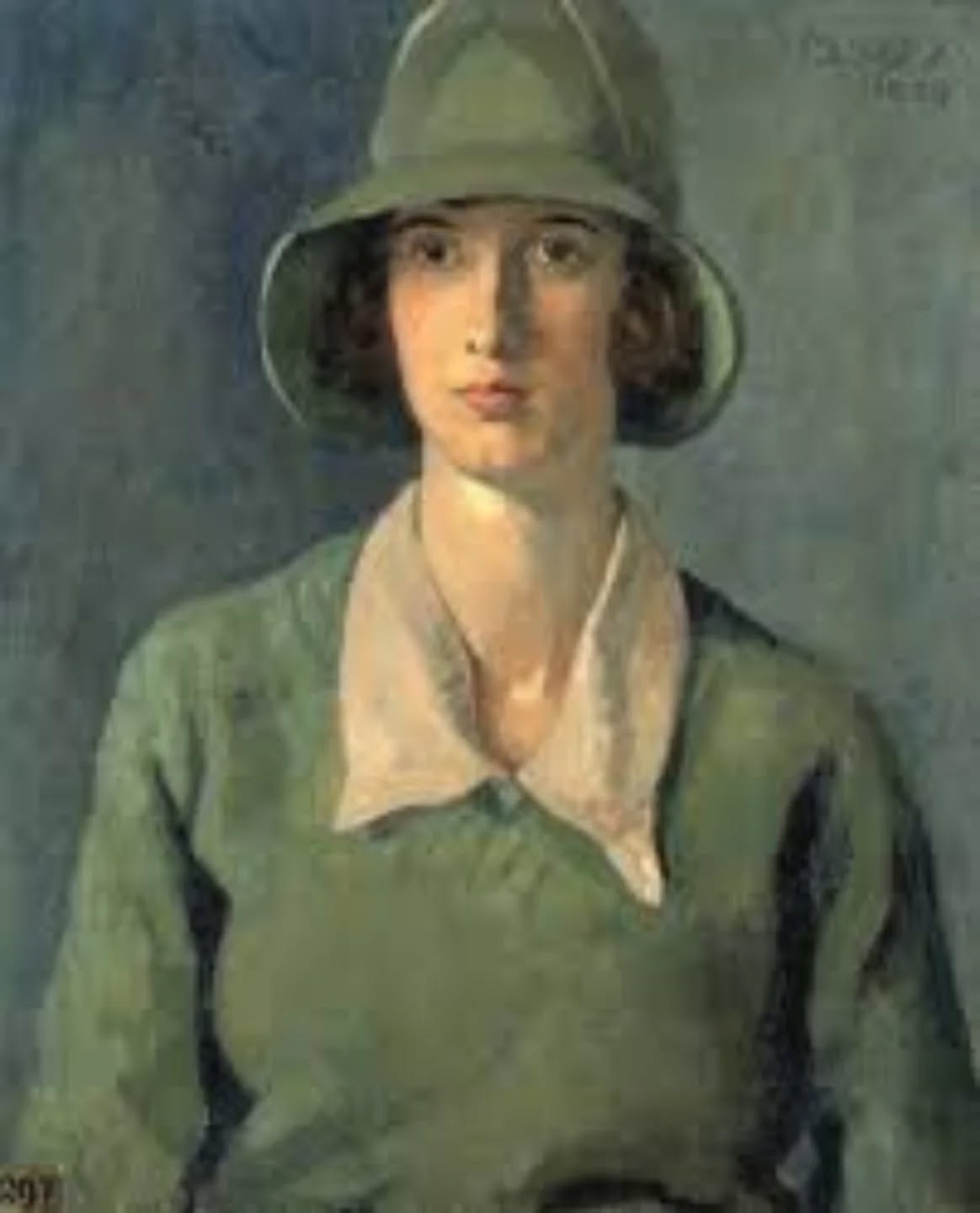 Annoyed by the patriarchy of the art world as described in The Player's correspondence course, Tirzah paints a self portrait of a great woman artist.
@johnsteedartist #instagramimagetennis @new.balls.please #tirzahgarwood