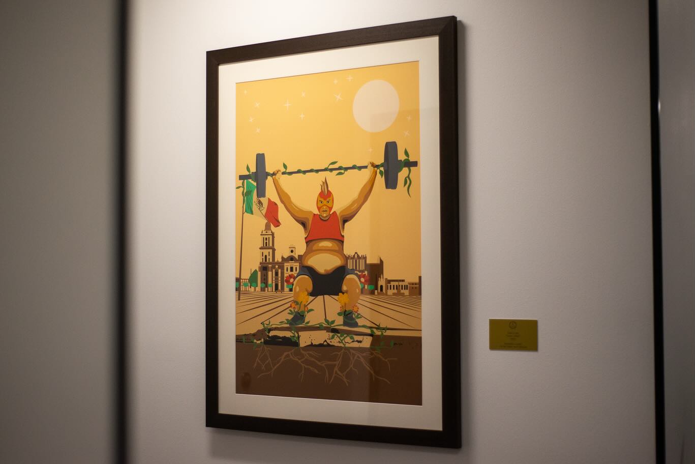 Trans Luchadors is a digital series that explores trans athletes and their relationships with their bodies and the places they call home. The initial pieces were created for a three-person art exhibition curated by @romerosculpture in Albuquerque, New Mexico, in 2022.
Trans Lifter is a transgender Mexican immigrant athlete standing before El Zocalo in Mexico City. This transmasculine individual has not undergone surgery, emphasizing that trans people do not need surgery to identify as trans. They are rooted in their hometown to represent their origins and connection to their ancestors.
Last year, Trans Lifter became part of the Bernalillo Public Art Collection and is now located in the County Building Downtown.