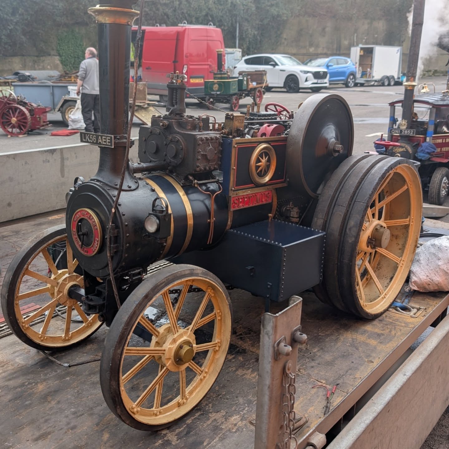 Next project into the workshop is this very nicely made 3" McLaren road loco. Even in this scale the Mac has presence!
It is going into the workshop for a full strip down and repaint and can be finished in a new owners desired colour scheme.
The engine is in full running order and steam tested so if you are looking for a project for yourself or like engines in "working clothes" please drop us a message, but be quick as work is starting very soon!
01462 506502
info@legacyvehicles.co.uk
.
.
#modelengineering #miniaturesteam #roadloco
