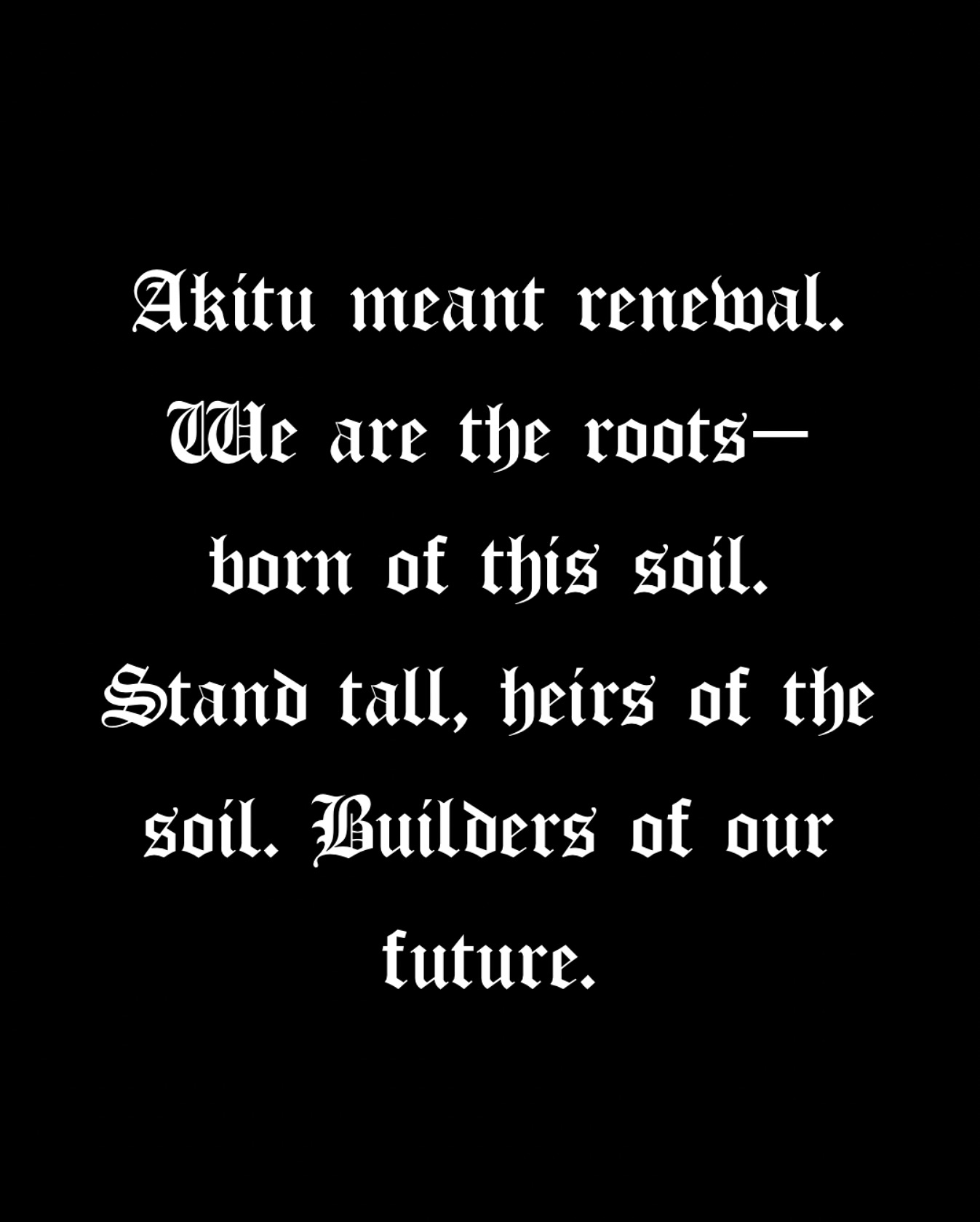 In the time of Akitu, the world was made new.
They realigned the heavens. Reordered the earth. Reclaimed their place.
Today, we do the same.
We carry memory in our bones and vision in our hands.
This land shaped us. It remembers us. And we remember it.
This is not nostalgia.
It’s rebirth.
It’s return.
It’s responsibility.
Ancient lives on. We are Ancient.