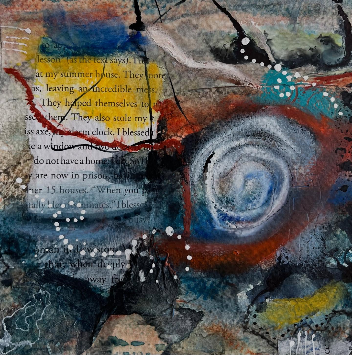 In the studio playing this week, exploring landscape where I live and how it makes me feel…. #landandlight #newphase #keepdigging #keepreaching #watercolour #inks #oilpastels #abstractart #markmaking