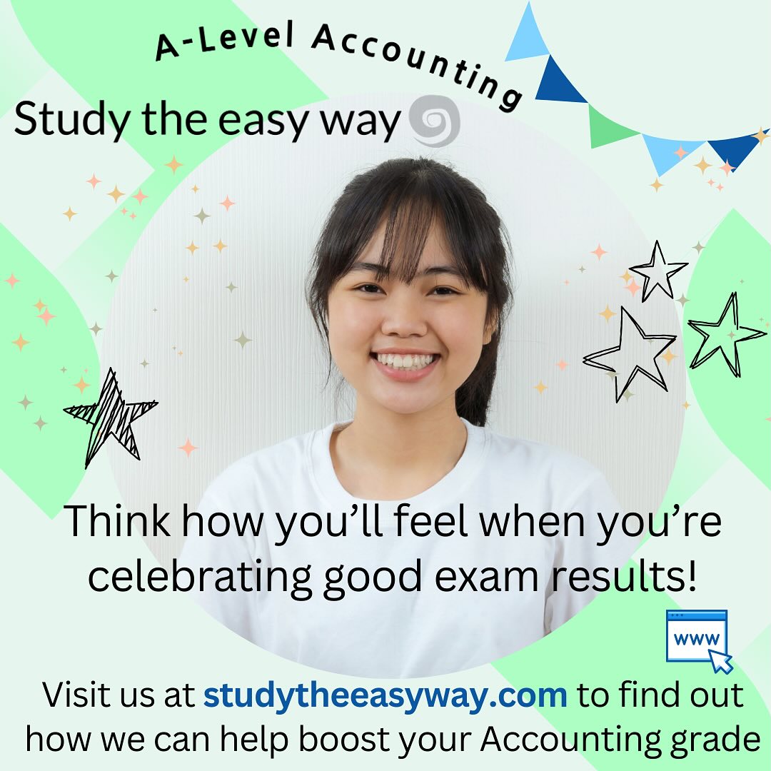 Imagine how great you’ll feel when you achieve the A-Level Accounting grade you need. We’re here to help you to achieve your goals. Our extensive range of revision and study resources can help you to boost your Accounting grade so visit us at studytheeasyway.com to find out more, or check out our free You Tube videos.
#alevelaccounting #aqaaccounting #alevels2025 #alevelrevision #alevelparents #accountingstudent