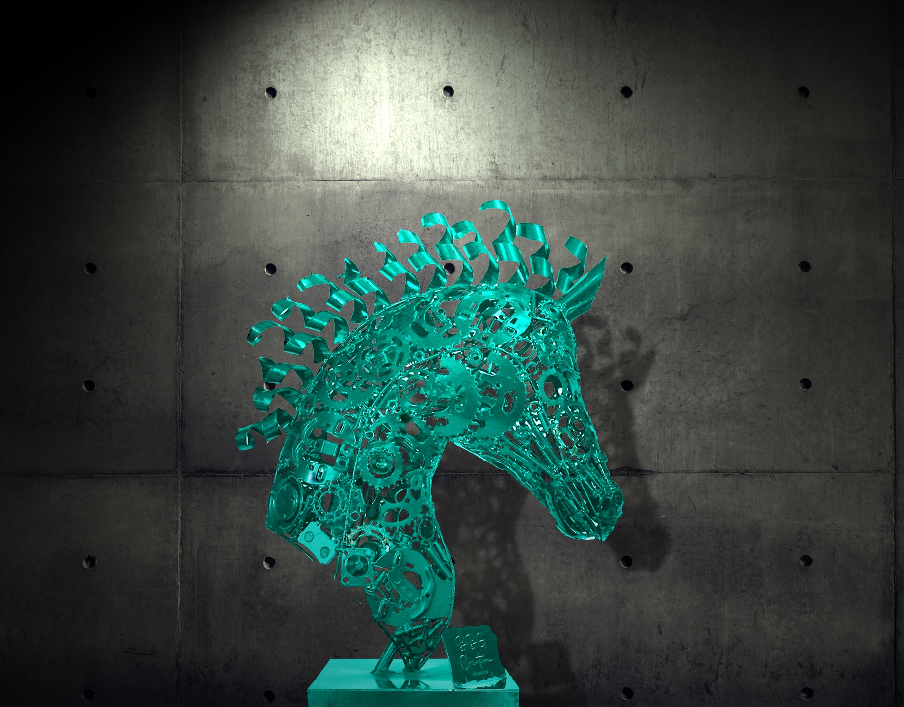 Découvrez notre tête de cheval. Une œuvre d'art unique, fabriquée à la main à partir de matériaux recyclés.
Chaque œuvre est méticuleusement assemblée à la main, garantissant une finition parfaite dans les moindres détails. Cette œuvre est un ajout captivant à tout espace de vie, intérieur ou extérieur.
Ce qui distingue notre œuvre, c'est la personnalisation : elles peuvent être peintes de la couleur de votre choix, vous permettant de créer une œuvre d'art unique et personnalisée qui s'harmonisera parfaitement avec votre décoration intérieure et extérieure. Que vous préfériez une teinte vive et audacieuse ou un ton doux et apaisant, l'œuvre s'adapte à votre style et à vos goûts. Apportez une touche d'élégance et de durabilité à votre espace avec cette œuvre d'art emblématique qui incarne la créativité, le savoir-faire artisanal et le design éco-responsable.