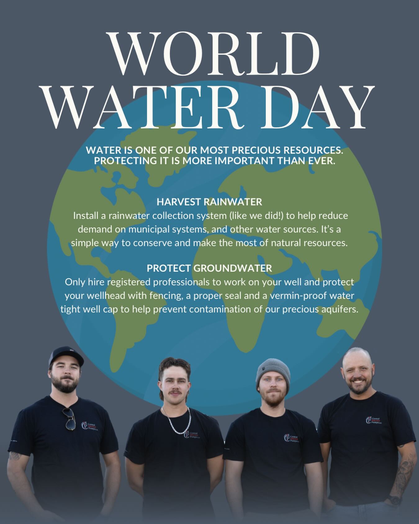 ๐งTomorrow is World Water Day! ๐
Water is life! It nourishes us, keeps our world green and brings people together. We celebrate the power of water and the role it plays in our daily lives. Letโs take a moment to appreciate this incredible resource and find small ways to use it wisely everyday ๐
What is your favourite way to enjoy water - let us know in the comments! ๐
#WorldWaterDay #Kamloops #KamloopsBC #KamloopsBusiness #SupportLocal #ProtectorsOfGroundwater #Groundwater #Aquifer #WellPump #WaterSystem #WaterWell #WaterWellDrilling #SubmersiblePump #FranklinElectric #Grundfos #WaterTreatment #WellRehab #WellTesting #RainWaterCollection #Groundwater #Aquifer