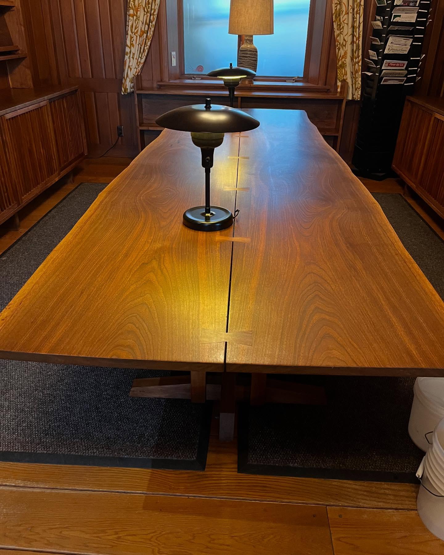 Wonderful to spend the morning at @mn_arboretum to oil and wax their amazing collection of Nakashima furniture with @mnwoodworkersguild