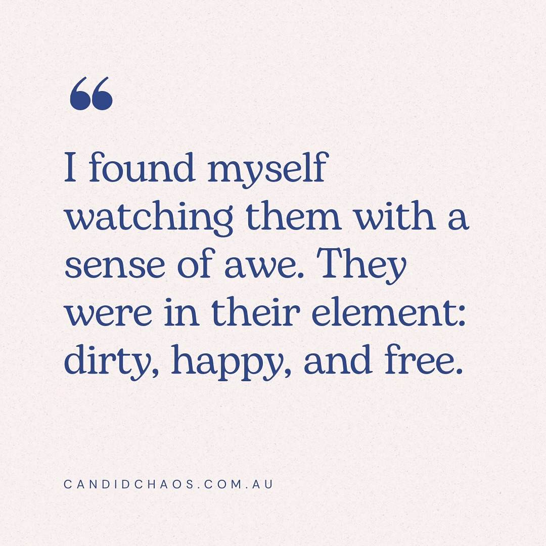 There’s something magical about kids in the wild. No walls, no screens, no rules (well, mostly 😅). Just barefoot exploring, muddy hands, and endless adventure.
Camping with little ones isn’t easy, it’s messy, chaotic, and definitely not relaxing. But watching them soak up every second of it? Worth everything.
This is the childhood I want for them. The freedom to get dirty, the joy of simple things, and the confidence that comes with a little wildness. 🌱
Read more about our camping adventure in my latest blog: Camping with Kids: Chaos, Dirt & the Magic of Boyhood. The link is in bio or visit: candidchaos.com.au
#DirtyHappyFree #LetThemBeLittle #MakingMemories #CampingWithKids #MumLifeUnfiltered #candidchaos #motherhood #camping #boyhood