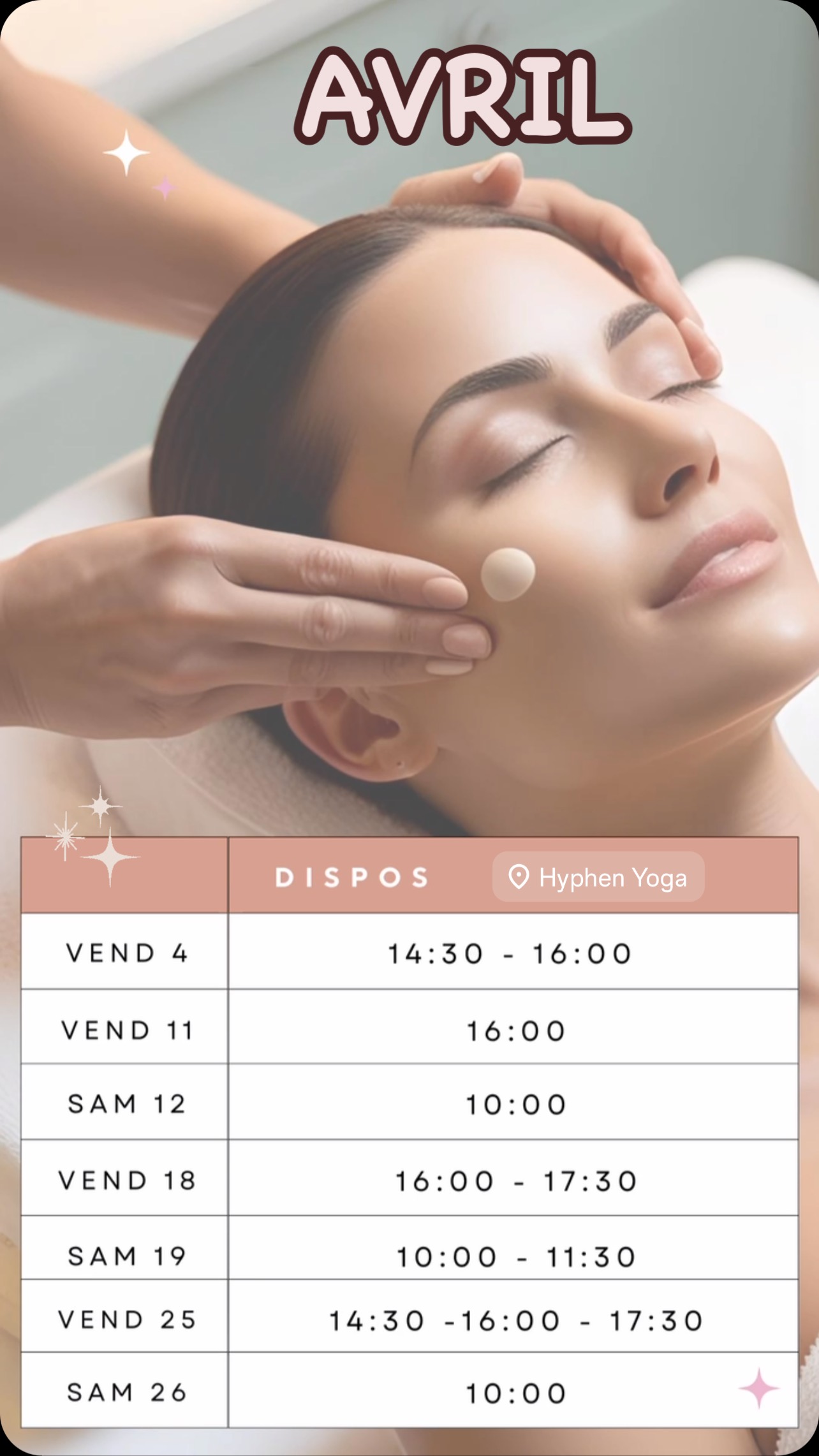 ✨ Faites peau neuve pour le printemps ! ✨
Le printemps est là, et avec lui, l’envie de renouveau ! 🌸
Offrez à votre peau un coup d’éclat avec un massage facialiste sur-mesure : un instant de détente profonde pour R E V E I L L E R l’éclat naturel de votre visage, L I S S E R les traits et B O O S T E R votre glow. ✨
🌿 Drainage, fermeté, éclat… Chaque massage est pensé pour sublimer votre peau et vous offrir un pur moment de bien-être.
📅 Mes créneaux pour avril sont ouverts !
Réservez vite votre séance et laissez le printemps s’inviter sur votre peau. 🌷
📩 DM pour réserver votre moment ✨
#bienetre #massagevalence #facialistevalence #facialiste #kobido #kobidovalence #antiage #skinroutine #massageantiage #valenceville❤️