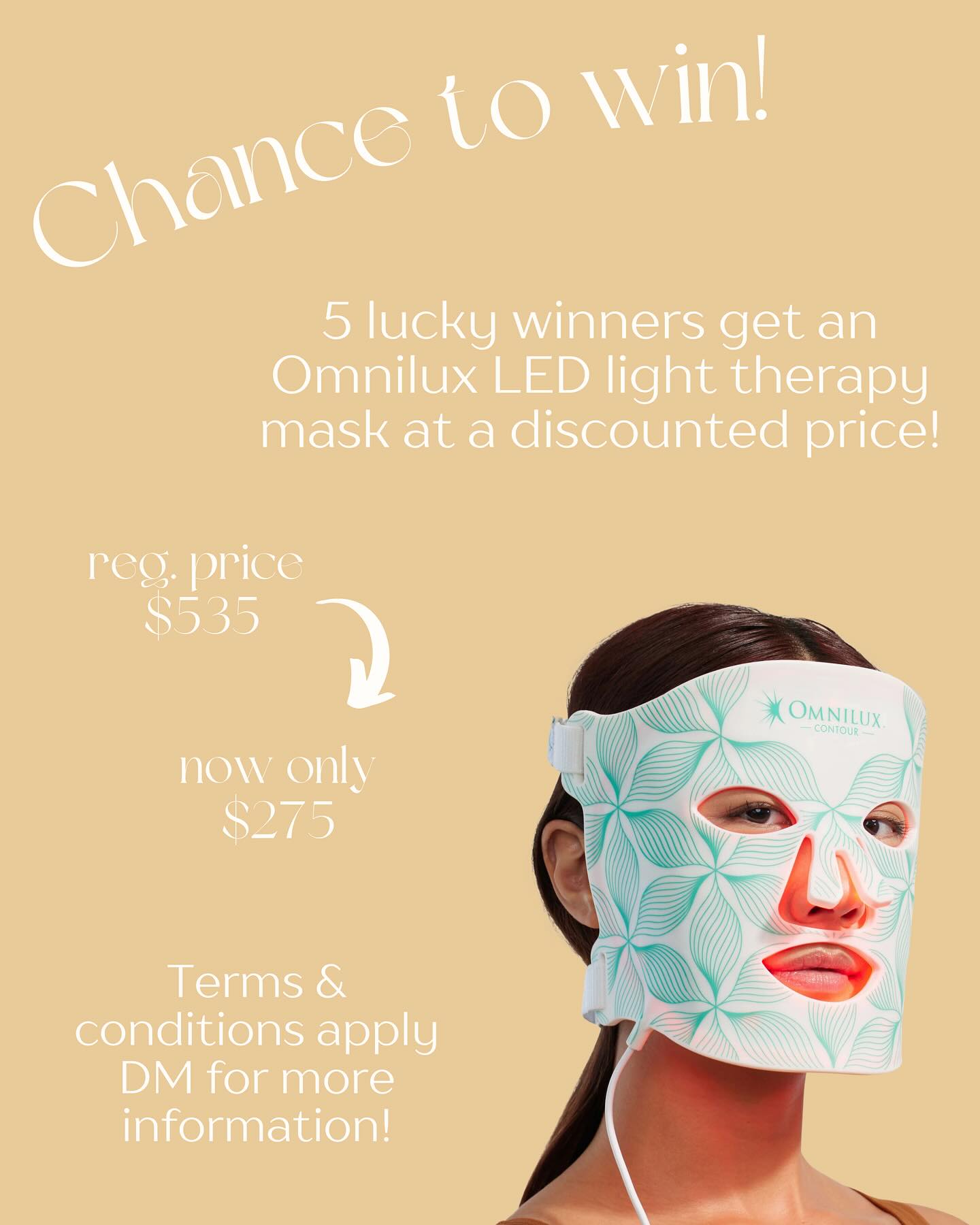 GIVEAWAY NOW CLOSED
✨GIVEAWAY ALERT!✨
We’re excited to offer 5 lucky winners the chance to get their hands on the amazing Omnilux LED Light Therapy Mask at an exclusive discounted price of just $275 (regularly $535)!💫
But that’s not all—5 more winners will be selected to save $125 off the regular price!
Want to know how to enter? DM us for all the details!💬
All entries must be in by March 25th, 2025! Winners will be contacted shortly after this date!
✨Everything you need to know about LED Light Therapy and Omnilux Masks!✨
LED Light Therapy uses different wavelengths of light to stimulate skin healing, boost collagen, and treat various concerns like acne and aging.🌟
Benefits:
Reduces fine lines & wrinkles
Fights acne and breakouts
Improves skin texture and tone
Promotes faster wound healing
Omnilux Masks offer professional-grade, at-home treatments with FDA-approved, dermatologist-tested technology. They provide targeted solutions:
Omnilux Contour: Skin rejuvenation & anti-aging
Omnilux Clear: Acne treatment & skin clarity
Omnilux Men: For thicker skin, tackles aging & acne
Don’t miss your chance to experience the benefits of Omnilux LED masks and achieve glowing, youthful skin!✨
📱 604-440-5578
📧 hellonectarbeauty@gmail.com
🌐 www.nectar-beauty.ca
📍135-3388 Rosemary Heights Crescent, South Surrey
—
eyelash extensions, lashes, lash lift, skincare, permanent makeup, south surrey, white rock, small business, shop local
—
#southsurrey #southsurreybusiness #southsurreylashes #whiterock #whiterocklashes #lashextensions #eyelashextensions #browlamination #browtinting #browhenna #lashliftandtint #waxing #permanentmakeup #pmu #salon #sale #ledlighttherapy