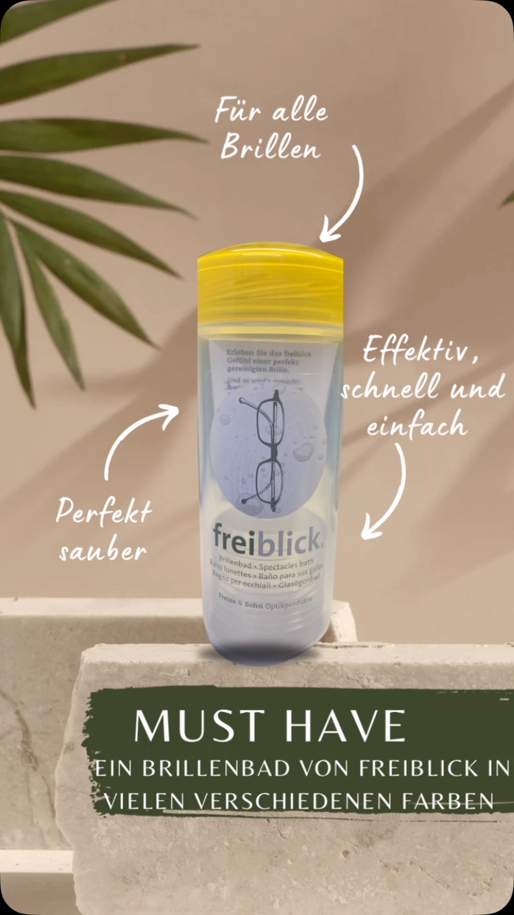 Frühjahrsputz für die Brille? 🧽 🧼😎Oft bekommt man seine Brille an schwer zugänglichen Stellen nur mühsam sauber… Die Lösung ist der Schüttelbecher von Freiblick. So bekommen Sie schnell und einfach eine saubere Brille, bis in die kleinsten Ecken. Geeignete für alle Brillen. Handlich und ohne Strom für jede Gelegenheit. Kommen Sie vorbei und verhelfen Ihrer Brille zu neuem Glanz. #sauber #frühjahrsputz #brillenbad #freiblick #brille