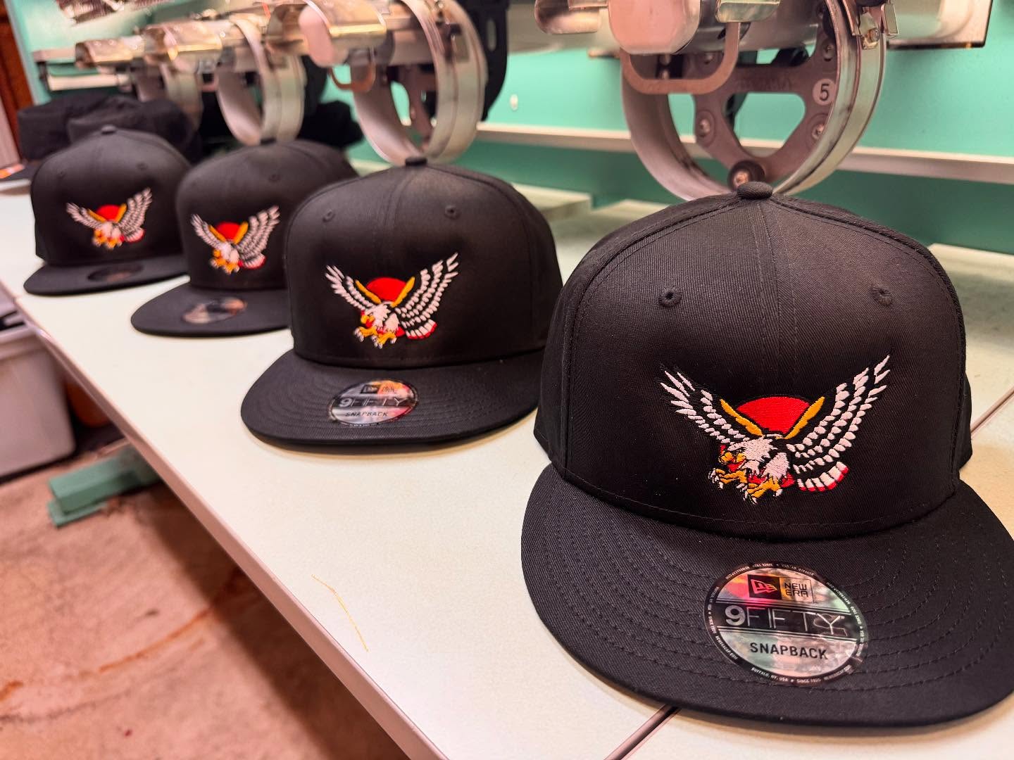 Awesome hats for an incredible shop. Check out our Pals @oldtowntattoomoore @artbydoty for the best tattoo shop in Oklahoma.