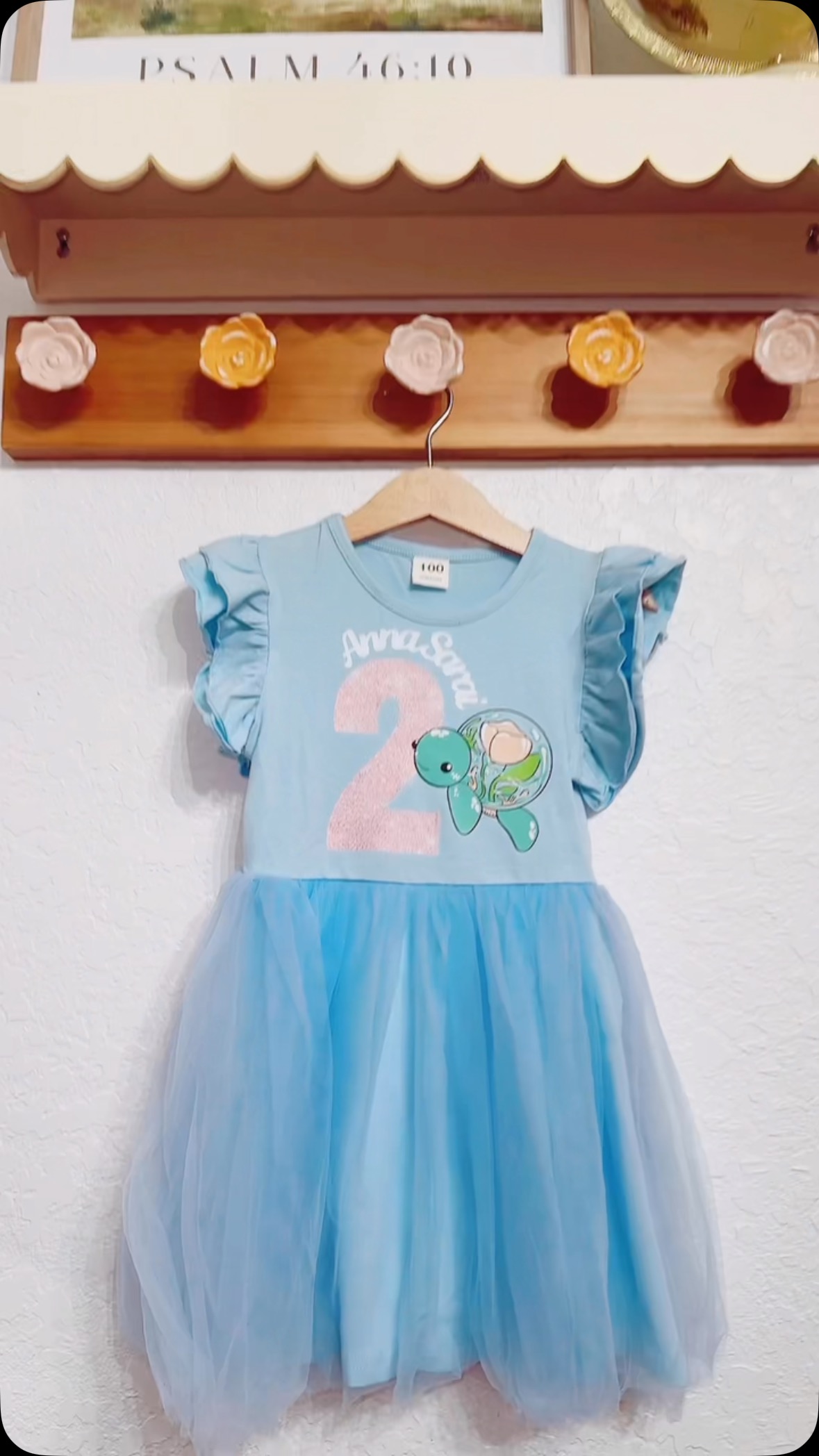 Birthday dress! 👗 #custombirthdaydress #personalized #custom #supportingsmallbusiness #florida #turtle #turtletheme #ocean