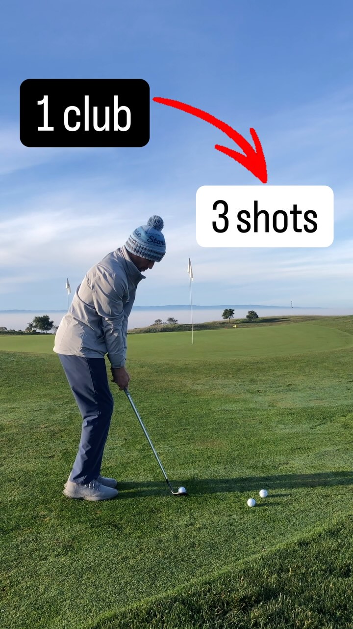 Which shot are you playing? 🤔
More often than not, I notice that it is within someone’s setup as to why they struggle with their short game shots.
Keep reading to learn how to execute a variety of shots, all while using the same club. 👇
Shot #1️⃣ - “Bump & Run” 👊🏃♂️
• Ball back in stance
• Hands pressed towards front leg
• Weight forward
• Hold shaft lean throughout your follow through
Shot #2️⃣ - “Stock Chip Shot”
• Ball middle of stance
• Neutral handle
• Weight forward
• Limit hands/wrists, swing club with shoulders/chest
Shot #3️⃣ - “Flop Shot” 😈⚠️
• Ball forward in stance
• Open clubface
• Hinge wrist and let clubhead pass hands through impact resulting in your club ending up in the holster 🔫🤠
Follow for more tips and drills 👀
Outside of the Bay Area? 🌉 Hit me up on @skillestapp to work on your game from anywhere in the 🌎📲
#golf #golftips #golflifestyle #golfcoach #golfaddict #golfswing #instagolf #golfstagram #golfislife #swingtips #golfpro #bettergolf #golfimprovement #golflessons #shortgame #chipshot #flopshot