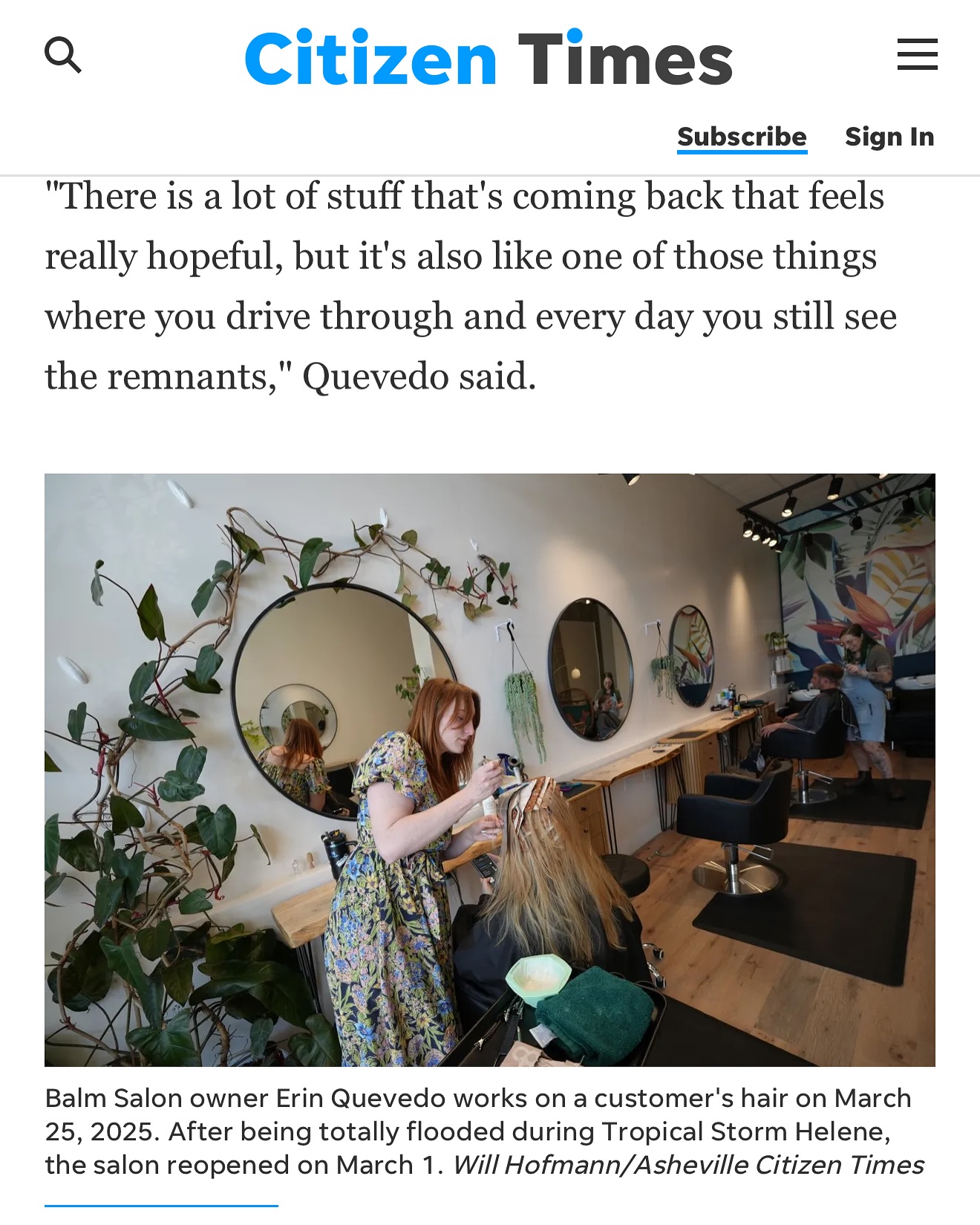 Had the opportunity to talk to @citizentimes again yesterday 6 months after the flooding in the River arts district from hurricane Helene.
We’ve come a long way baby! ✨
Feeling so grateful to be able to be a part of this amazing community. 💫
.
.
.
.
.
#hairgoals #hairenvy #hairinspiration #hairmagic #hairperfection #hairtransformation #hairgamestrong #haironpoint #hairfashion #hairtrends #hairlove #hairart #hairchic #womenempowerment #womenowned #asheville #local #localsalon #avl #riverartsdistrict #rad #smallbusiness #localbusiness #balm #balmsalon #828isgreat #avlhairdresser
@citizentimes @riverartsdistrictasheville