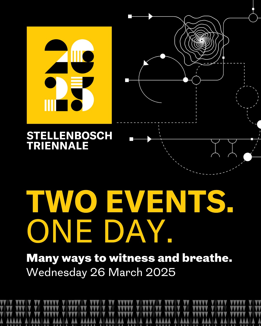 Two events. One day. Many ways to witness and breathe.
⚫️ Stellenbosch University Museum Wednesday Walkabout
Join us at the @stellenboschuniversitymuseum for a guided walk through archival objects rarely seen by the public. With storytelling led by local knowledge keepers, this walkabout is part of From the Vault, a featured exhibition of ST2025.
26 March | 13:00–14:00 | 52 Ryneveld Street | 🎟️ Free
⚫️ Opening Night: @stellenboschacademy Student Exhibition
That evening, we celebrate the opening of a powerful student-led show at Oude Libertas. As part of the ST2025 Education Programme - final-year illustration students partnered with artists from In the Current and On the Cusp to document their processes, highlight their work, and illustrate our most iconic venues. The brief, conceptualised by @jumpinthegun_creative and sponsored by Private Clients by Old Mutual Wealth, resulted in a series of drawings visualizing the 2025 Stellenbosch Triennale through the eyes of future creatives.
26 March | 18:00 | Oude Libertas | Wine served | 🎟️ Free
#ST2025 #StellenboschTriennale #BAZINZILE #WednesdayWalkabouts #FromTheVault #StellenboschAcademy #PrivateClientsOMW #WealthCurated