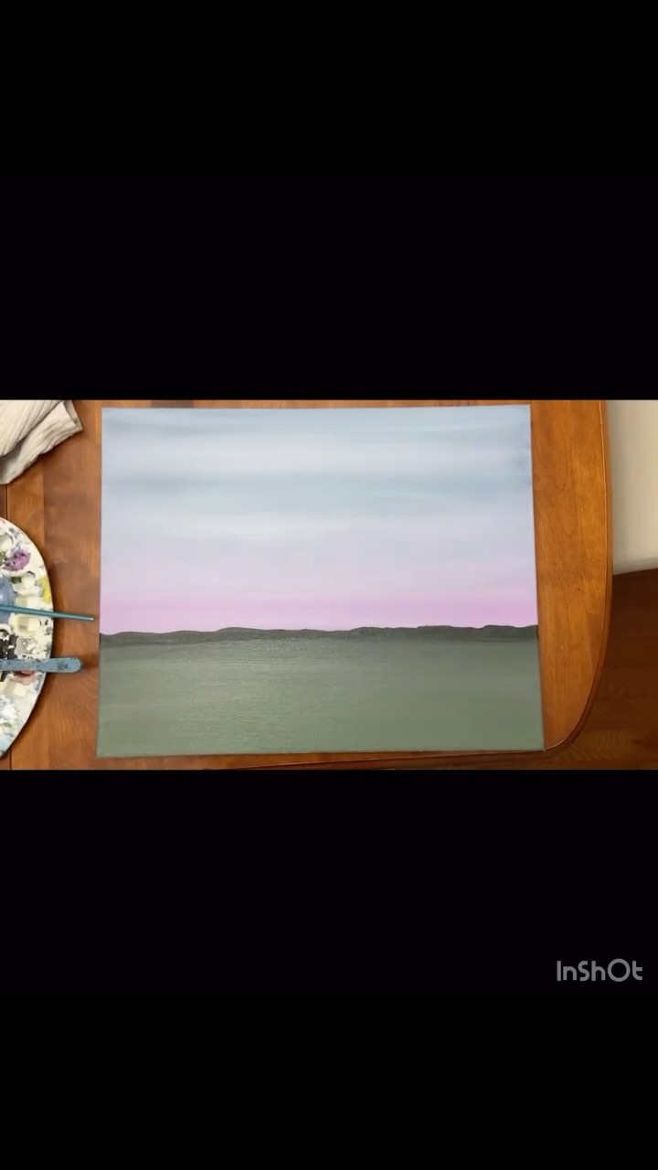 Lamentations 3:21-23 “But this I call to mind, and therefore I have hope: The steadfast love of the Lord never ceases; his mercies never come to an end; they are new every morning; great is your faithfulness. “The Lord is my portion,” says my soul, “therefore I will hope in him.” The Lord is good to those who wait for him, to the soul who seeks him.”
”From Sunrise to Sunrise” 16x20 Acrylic on Canvas
(Yes, I’m wearing Christmas PJs. 😂 Because when you paint at 1am, why not.)