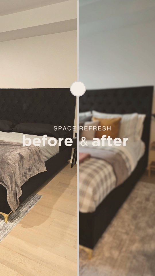 Full reveal mode - This bedroom went from just a space to a total vibe!. Turns out, a room can totally change how you feel about your mornings.
.
.
.
#spacerefresh #bedroomgoals #designreveal