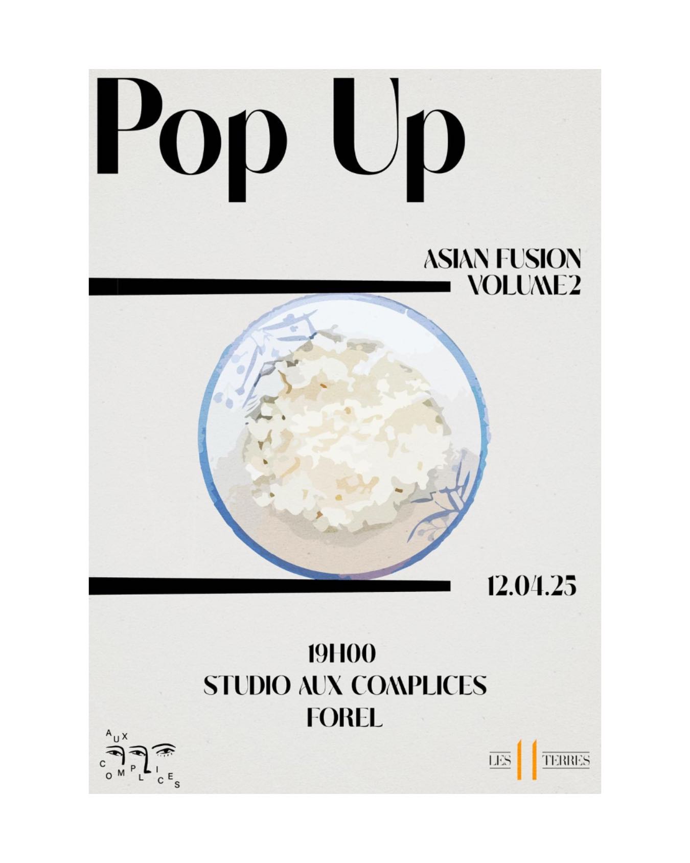 Embarquez pour une immersion totale chez les Complices ! ✨
Un menu flexitarien local et de saison aux influences culinaires de Thaïlande et du Japon ! 🇹🇭 🇯🇵
Partagez plusieurs plats concoctés devant vos yeux accompagnés d’un assemblage mets / boissons avec ou sans alcool affiné par Les 11 Terres. 🍷
1 amuse bouche, 5 plats à partager, des accords boissons, une ambiance conviviale et intimiste !
Presque comme une représentation théâtrale soyez tous là à 19h, début de la séance gustative !
Une grande première, vous venez ?!
Quelques indices :
Okonomiyaki / Vin de Lavaux / Kéfir / Som Tam / Soba / Pad Thaï / Tempura / Boya et bien d’autres ! ✨
Programme :
• Date : Samedi 12 avril 2025
• Heure : 19h
• Lieu : Studio Aux Complices, Route de la Mortigue 10, 1072 Forel
• Prix : CHF 85.-/ p. (tout inclus : repas, accord mets/boissons, thé et café)
• Réservation / paiement : lien en bio
Uniquement sur réservation/paiement sur le site de Aux Complices. Nombre de places limité.
NB : De par la nature de cet événement, aucun remboursement n’est possible suite à une annulation de votre part.