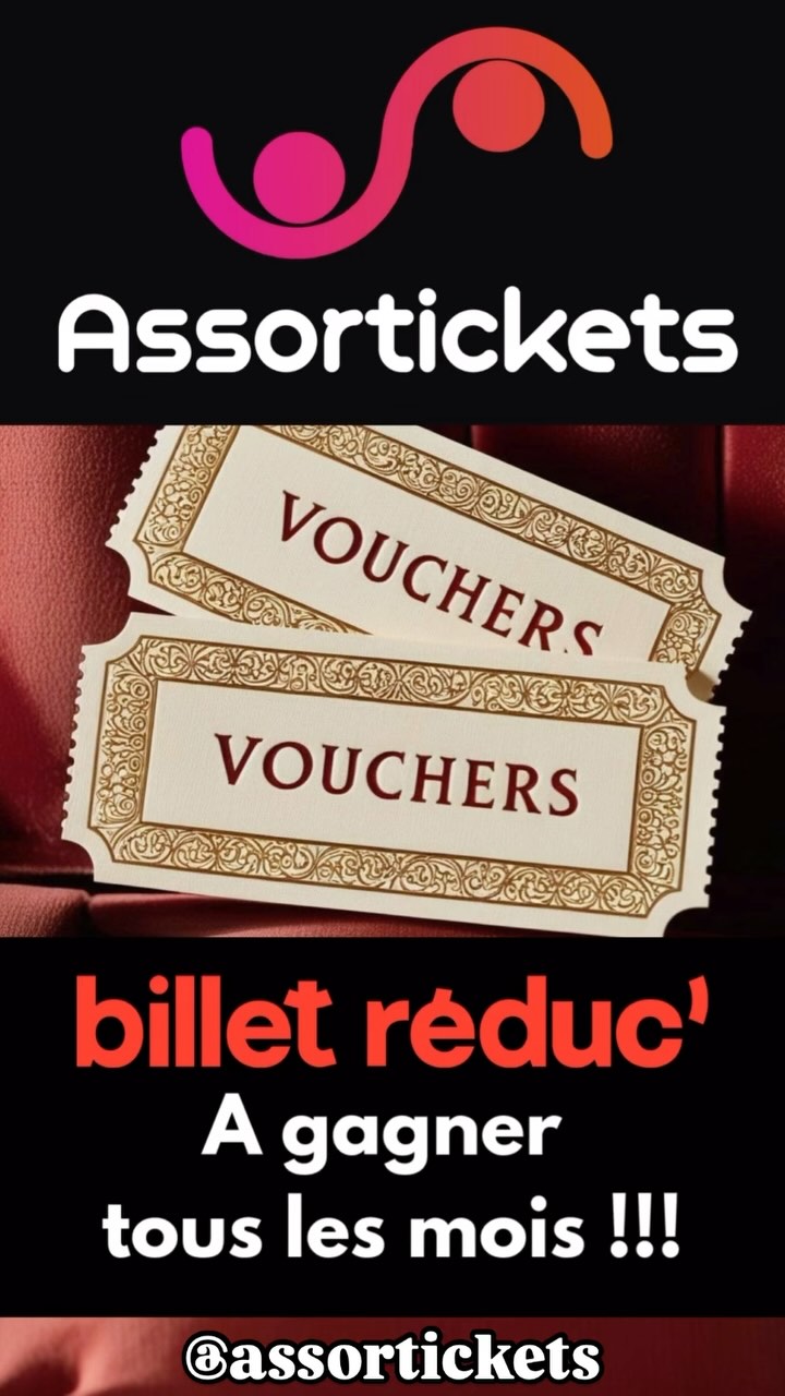 🎭 JEU CONCOURS 🎊
Tous les mois, on vous fait gagner 4 cartes cadeaux Billet Réduc’ d’une valeur de 25 € pour fêter la sortie d’Assortickets, l’application qui connecte les passionnés et leurs envies de sorties.
📌 Pour tenter ta chance :
✅ télécharge l’application et crée ton profil, (avec ou sans abonnement🫶)
✅ utilise l’appli régulièrement pour :
> créer ta liste de sorties,
> voire trouver une personne pour t’accompagner 👍
Suis @assortickets et @billetreduc_officiel pour plus de bonnes nouvelles 😊
Tirage au sort des gagnants parmi les utilisateurs de l’application et résultats du concours dans les 5 jours qui suivent la fin de chaque mois.
🍀 Bonne chance !!!
Les 4 gagnants mensuels seront contactés par e-mail via l’adresse utilisée lors de la création du profil sur l’application et annoncés en commentaire sur ce post.
Jeu valable à compter du 31 mars 2025 et jusqu’au 31 décembre 2025 inclus.
⚠️ 🚨 Attention aux faux comptes qui profitent des concours pour vous contacter. Ne communiquez jamais vos coordonnées bancaires 🚨⚠️
https://www.assortickets.com
#jeuconcours #culture #théâtre #bonplan