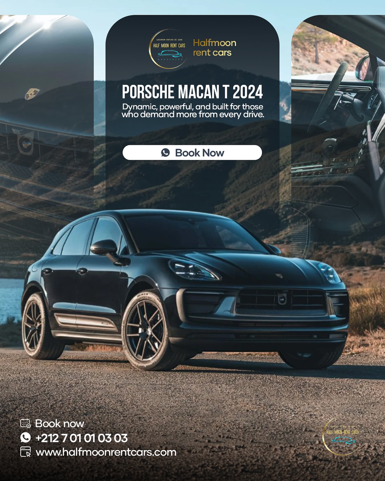 Porsche Macan T, Sleek, sporty, and built for performance. Elevate your journey with the Porsche Macan T.
.
Book now: +212 7 01 01 03 03
.
.
#cars #porsche #marrakech #luxury #porschemacan #HalfmoonRentCars