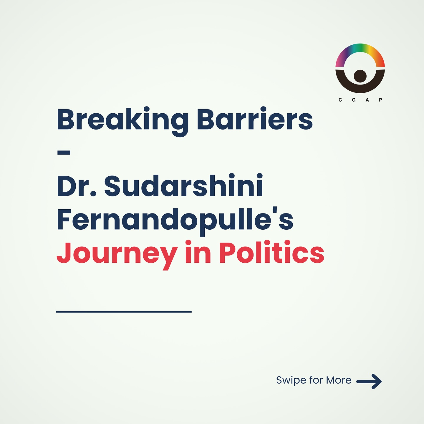 In Sri Lanka where women now make up 9.8% of parliament, Dr. Sudarshini has navigated gender biases, negative media portrayals, and systemic challenges to carve her place in politics as the third elected female representative from Gampaha.
As part of our ‘Worth Asking: Gender, Politics and South Asia’ series, she shares her insights on numerous challenges for women in general and minority women in particular in Sri Lankan politics.
She is hopeful for positive change by strengthening legal protections, civil society support and encouraging the next generation of women to step up.
Let’s amplify these voices and push for a more inclusive future!
To listen to the full podcast, visit here: https://www.cgapsouthasia.org/worthasking/episode/2b281c0a/dr-sudarshini-fernandopulle-she-breaks-barriers-inspiring-story-of-a-woman-in-politics
Post Content: Fawzul Himaya
Post Design : Ewhomazino Glory
Captions: Siddharth
Tags: Rakshita
#WomenInSriLanka #SriLankanPolitics #WomenInPolitics #LocalGovernmentSL