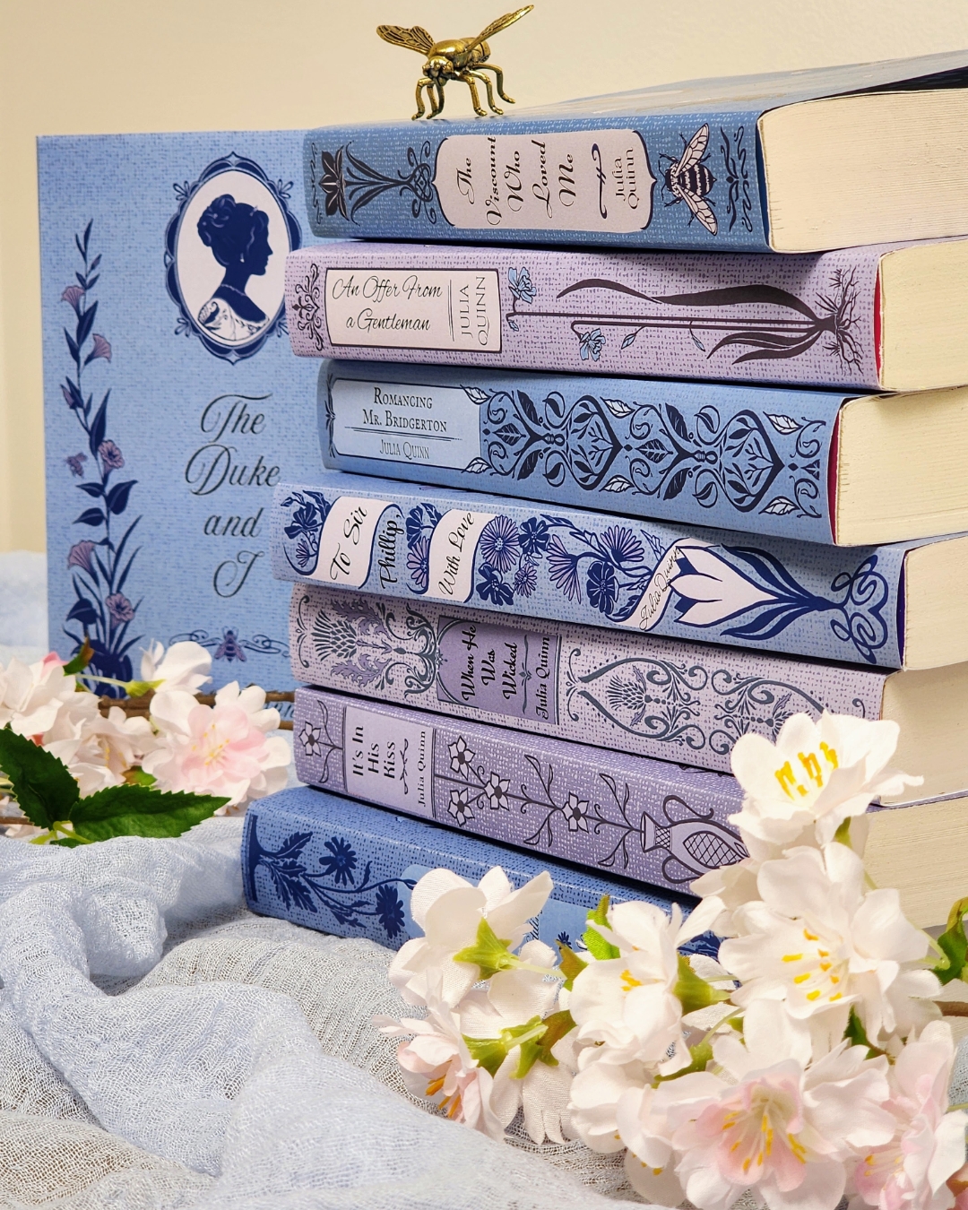 Download these vintage inspired Bridgerton Dust Jackets via our Etsy and have your books look deserving of the Ton!