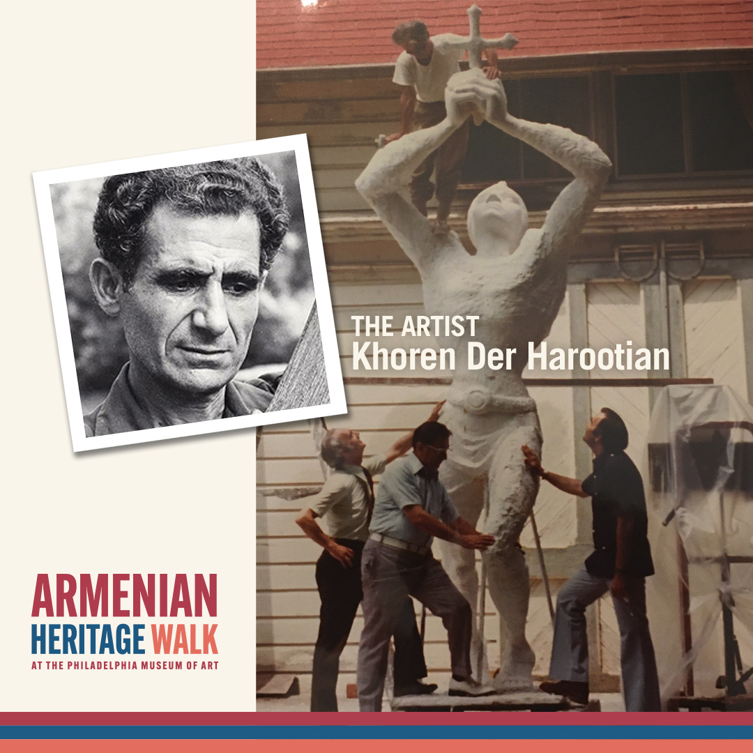 As the groundbreaking approaches on April 26, 2025, we want to take a moment to highlight the artist Khoren Der Harootian, who created The Young Meher statue.
Born in Armenia in 1909, Der Harootian immigrated to the U.S. in 1921 after witnessing the Armenian Genocide. Settling in Worcester, Massachusetts, he began painting in high school before moving to Jamaica, where he developed a passion for sculpture. Upon returning to New York, he held his first solo exhibition in 1945 and focused on stone and marble sculpture.
In 1974, he was commissioned to create a 22-foot bronze sculpture of Meher, which now stands before the Philadelphia Museum of Art. He passed away in February 1991.
#ArmenianHeritageWalk #ArmenianCulture #PhiladelphiaArmenianHeritage #YoungMeherStatue #ArmenianHeritage #ArtistsOfPhiladelphia #PhiladelphiaArtMuseum #ArmenianHeritagePhilly #ArmenianPride #ArmenianHistory #StatuesOfPhiladelphia #KhorenDerHarootian #PhiladelphiaArtsWalk #artmuseumphiladelphia