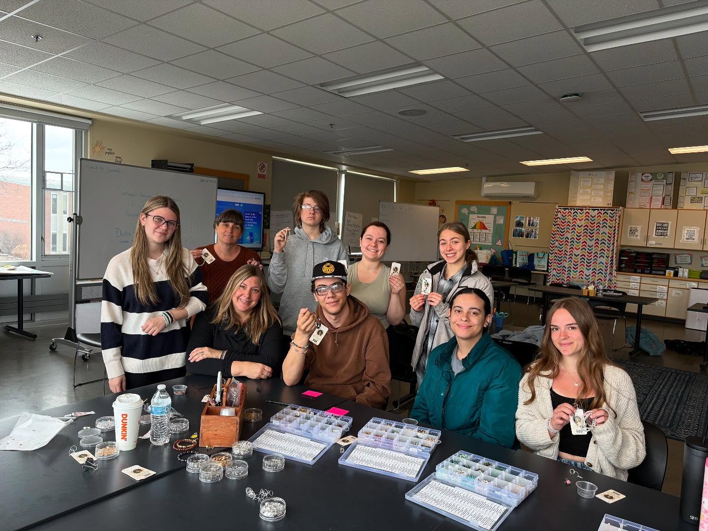 I joined the NCUHS Human Services 2 class this morning, to share conversations around mental health and suicide prevention while we made bracelets. These seniors are pursuing careers in psychology, mental health, education and communication sciences. They were engaging and kind and I am encouraged to see this generation go forward into the world with the tools and passion to make a difference. Thank you Mrs Santaw, for inviting me.